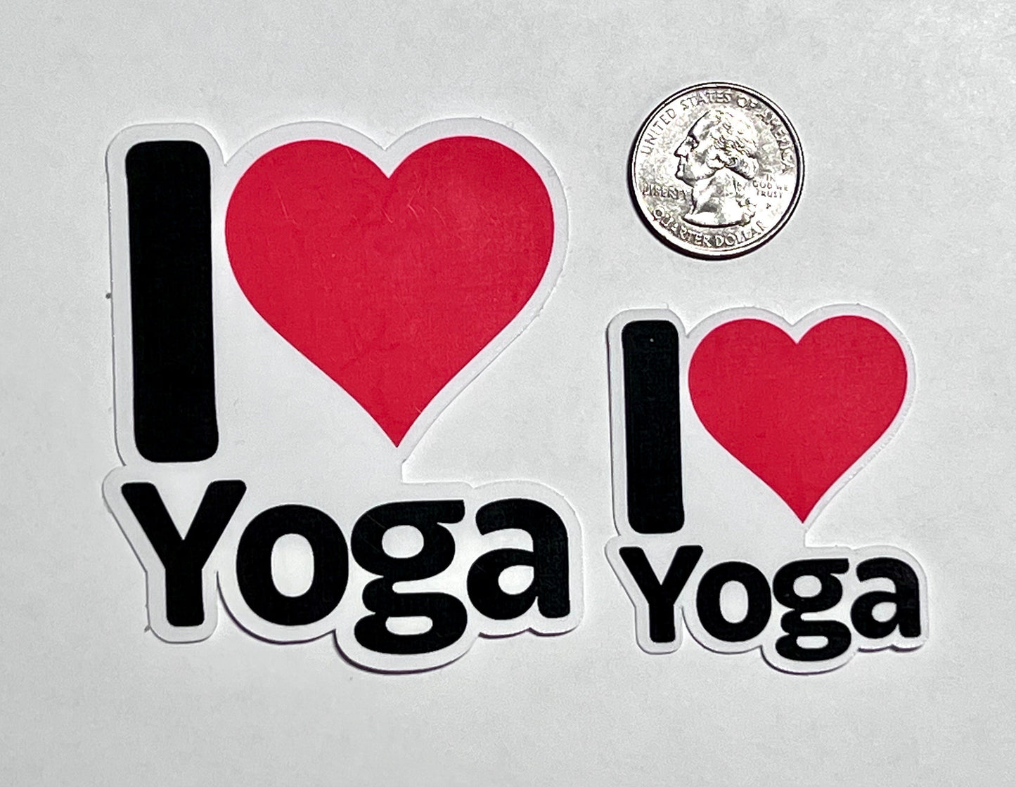 I Heart Yoga Vinyl Sticker image 2
