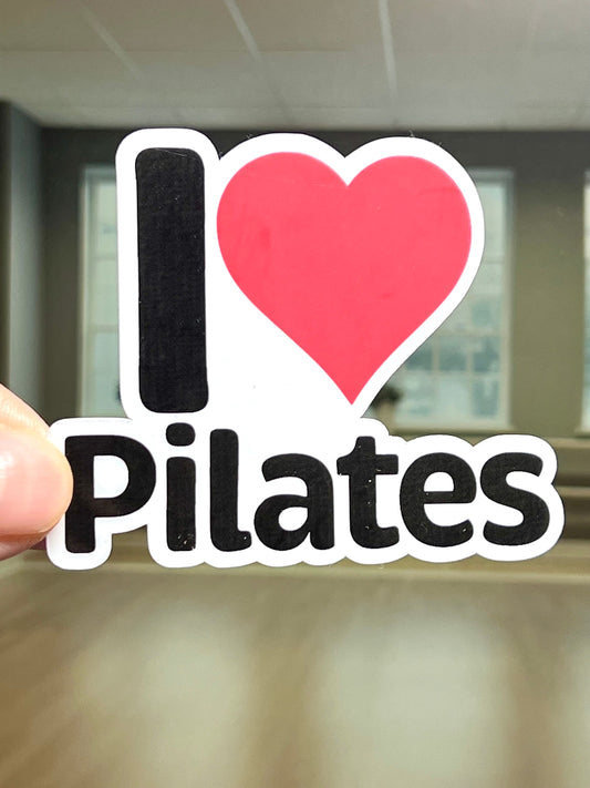 I love Pilates Sticker | I Heart Pilates Vinyl Sticker | Fitness Lifestyle