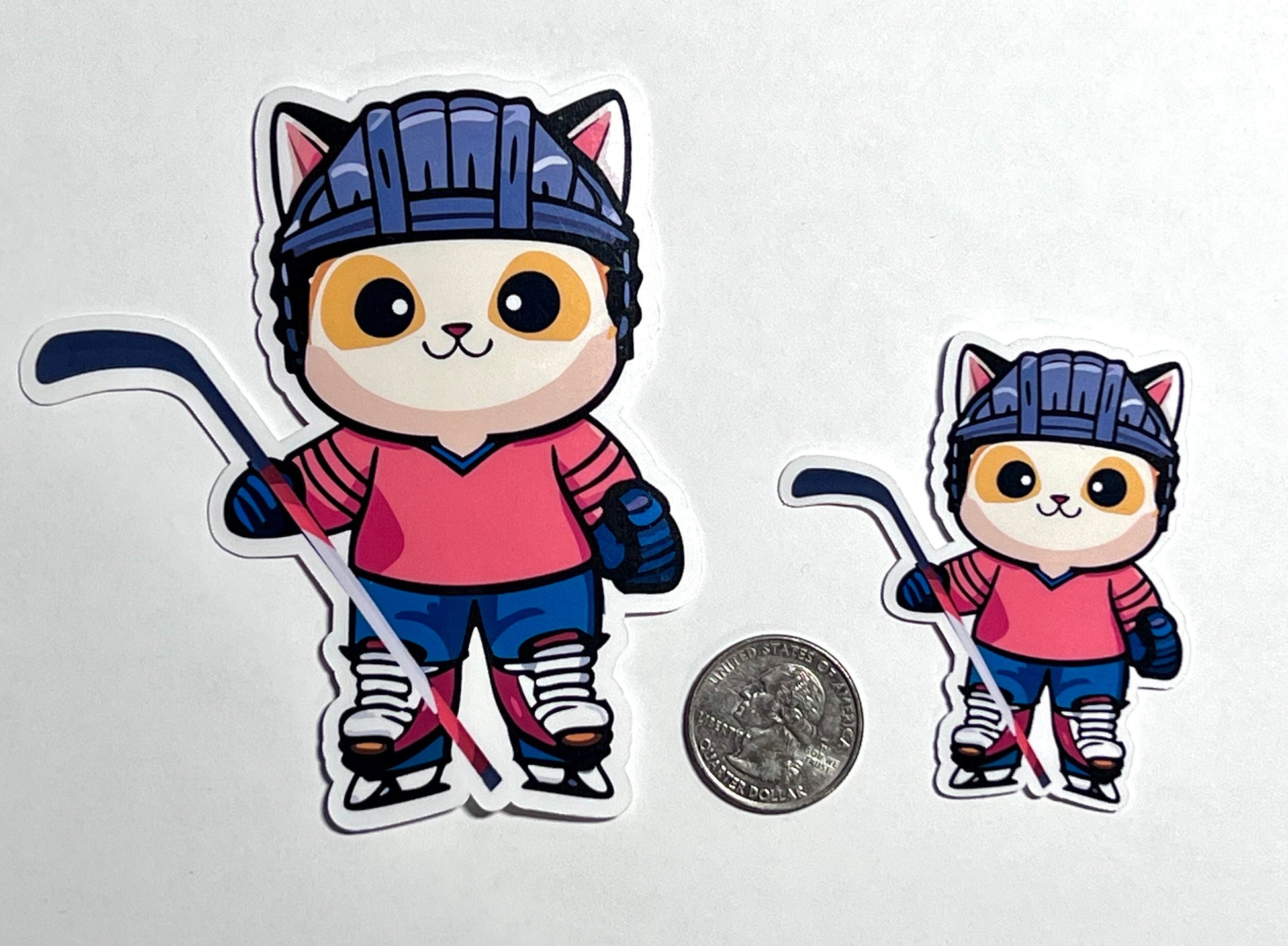 Hockey Cat Vinyl Sticker image 2