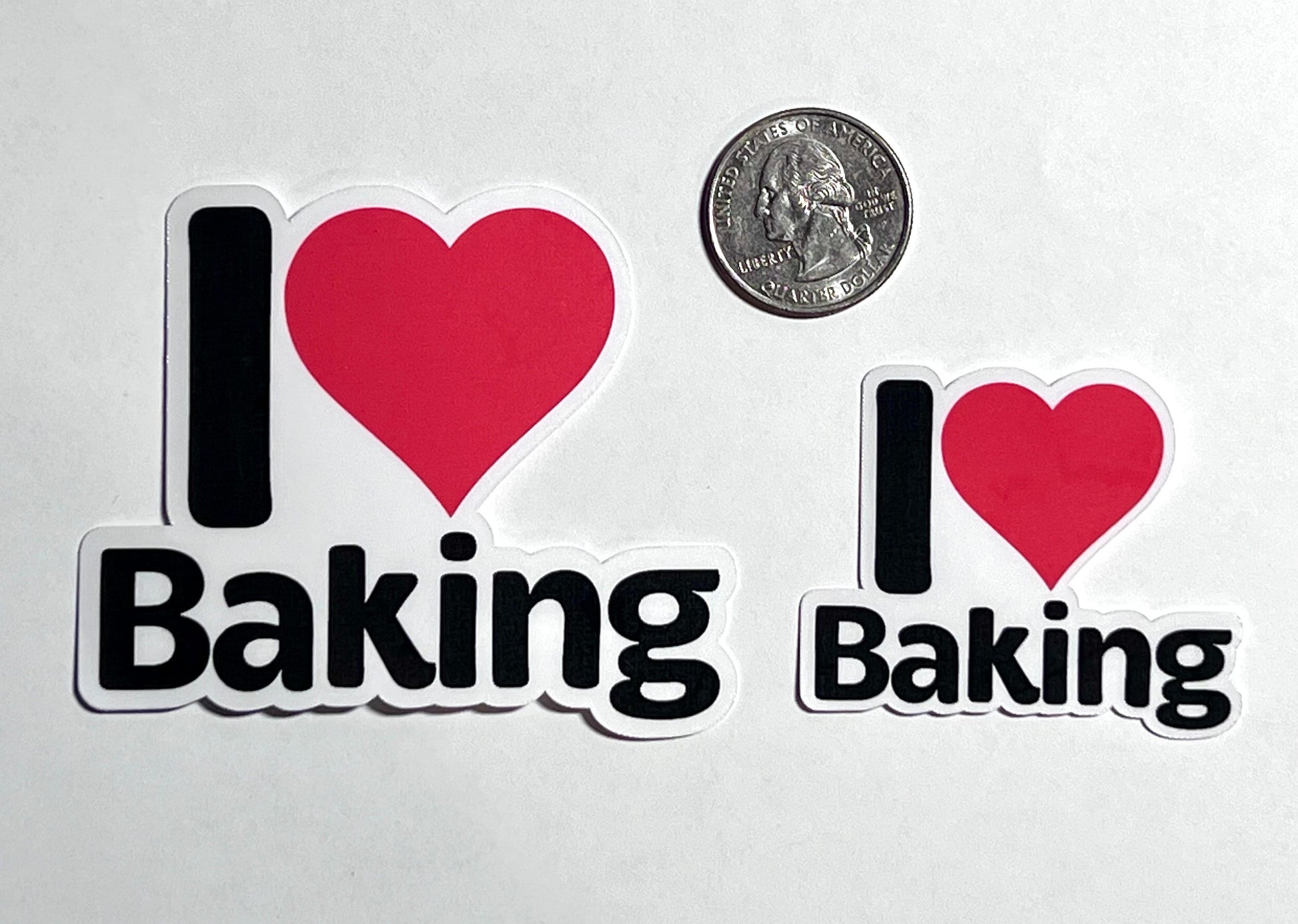 I Heart Baking Vinyl Sticker image 2