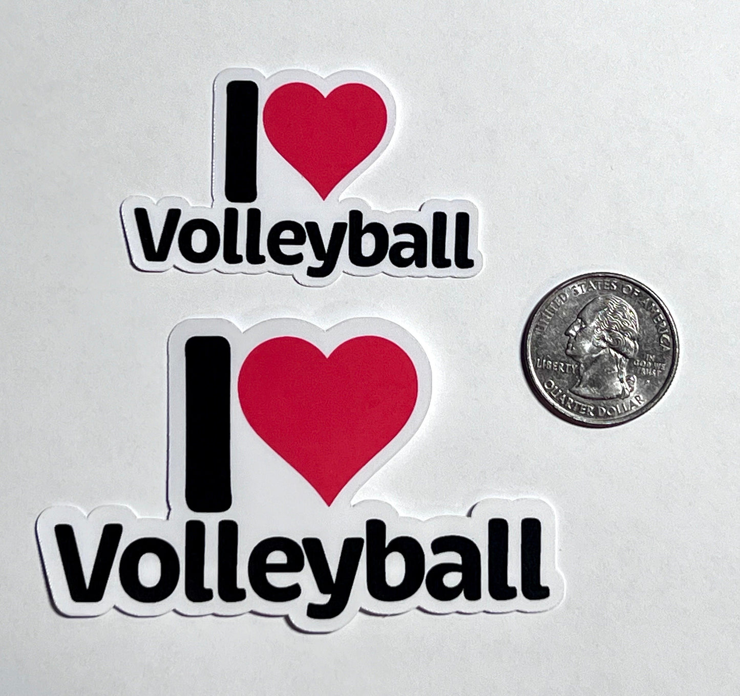 I Heart Volleyball Vinyl Sticker image 2