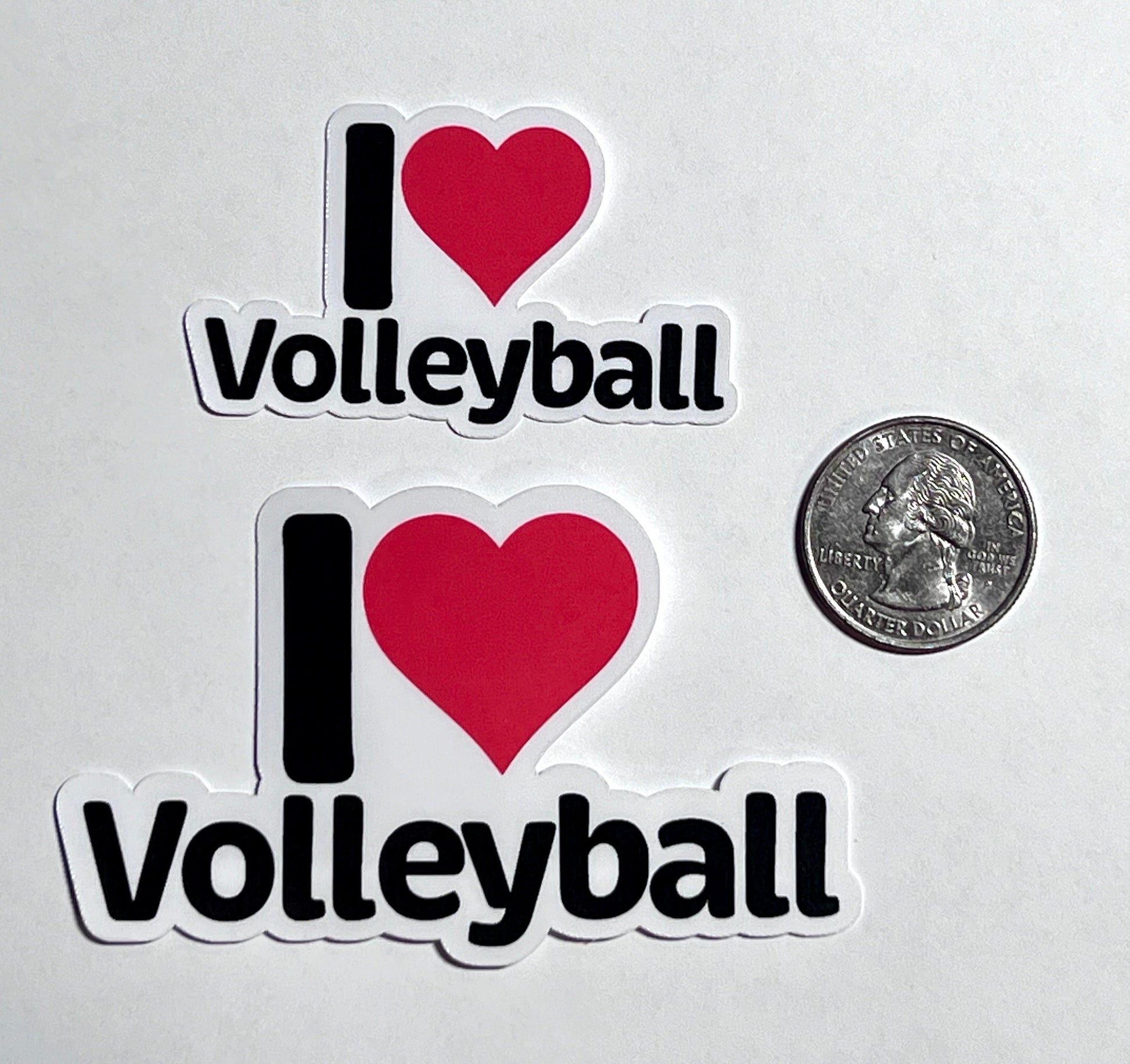 I Heart Volleyball Vinyl Sticker image 2