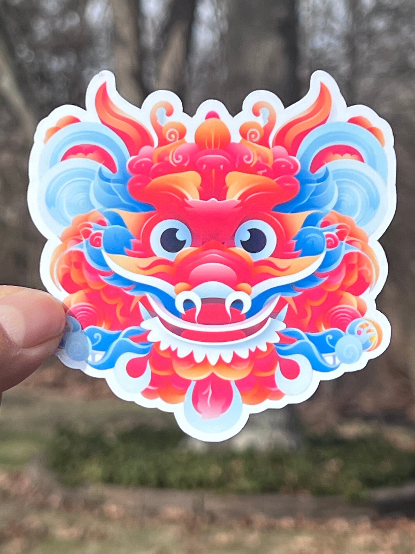 Chinese Dragon Head Sticker | Chinese New Year Sticker 2024 | Year of the Dragon