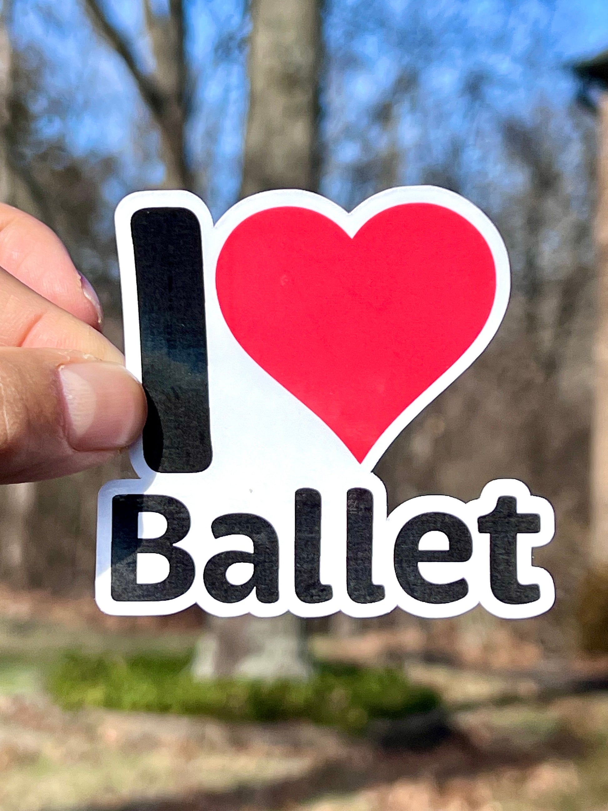 I Heart Ballet Vinyl Sticker image 3