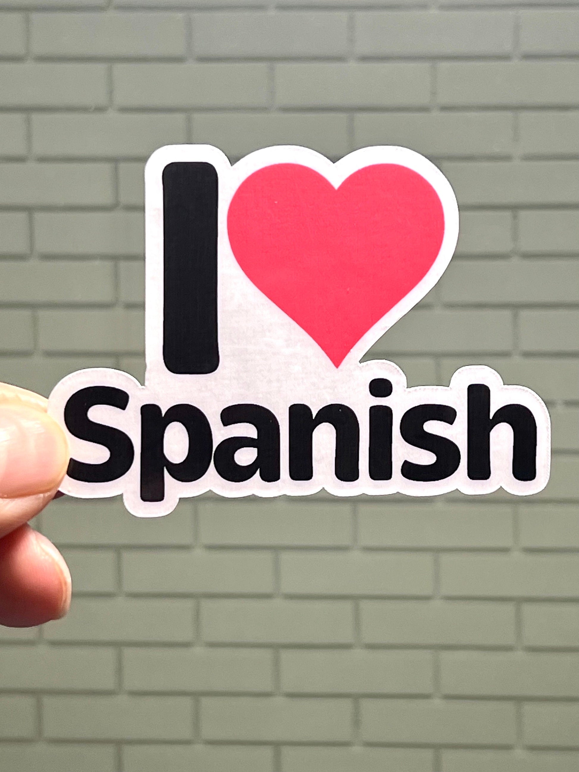 I Love Spanish Vinyl Sticker
