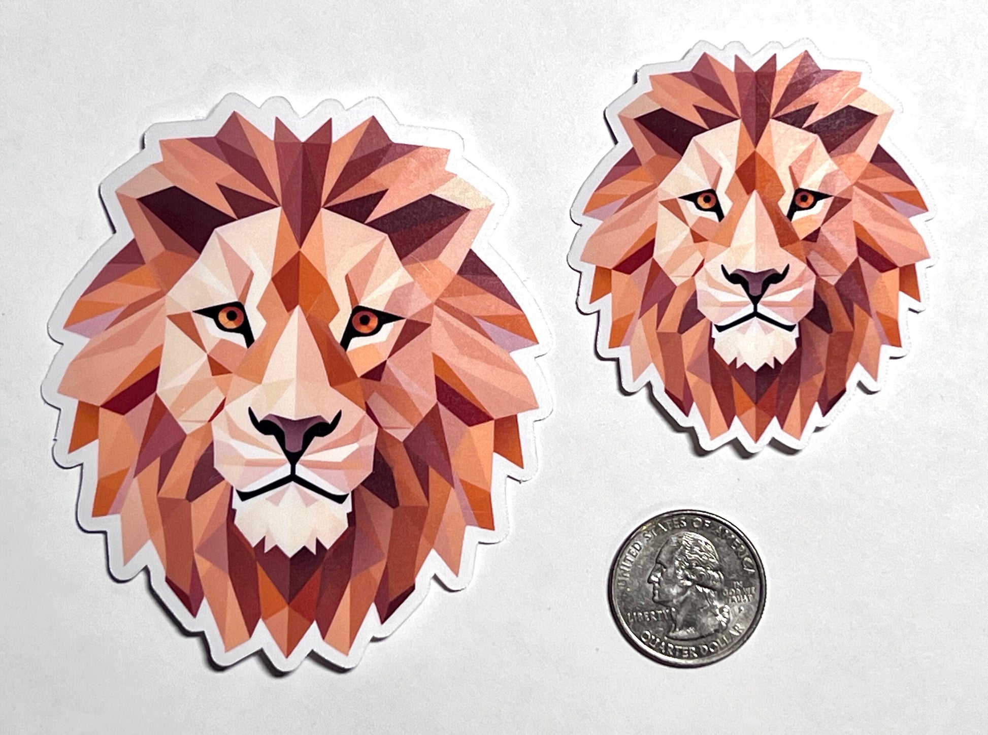 Geometric Lion Head Vinyl Sticker image 2