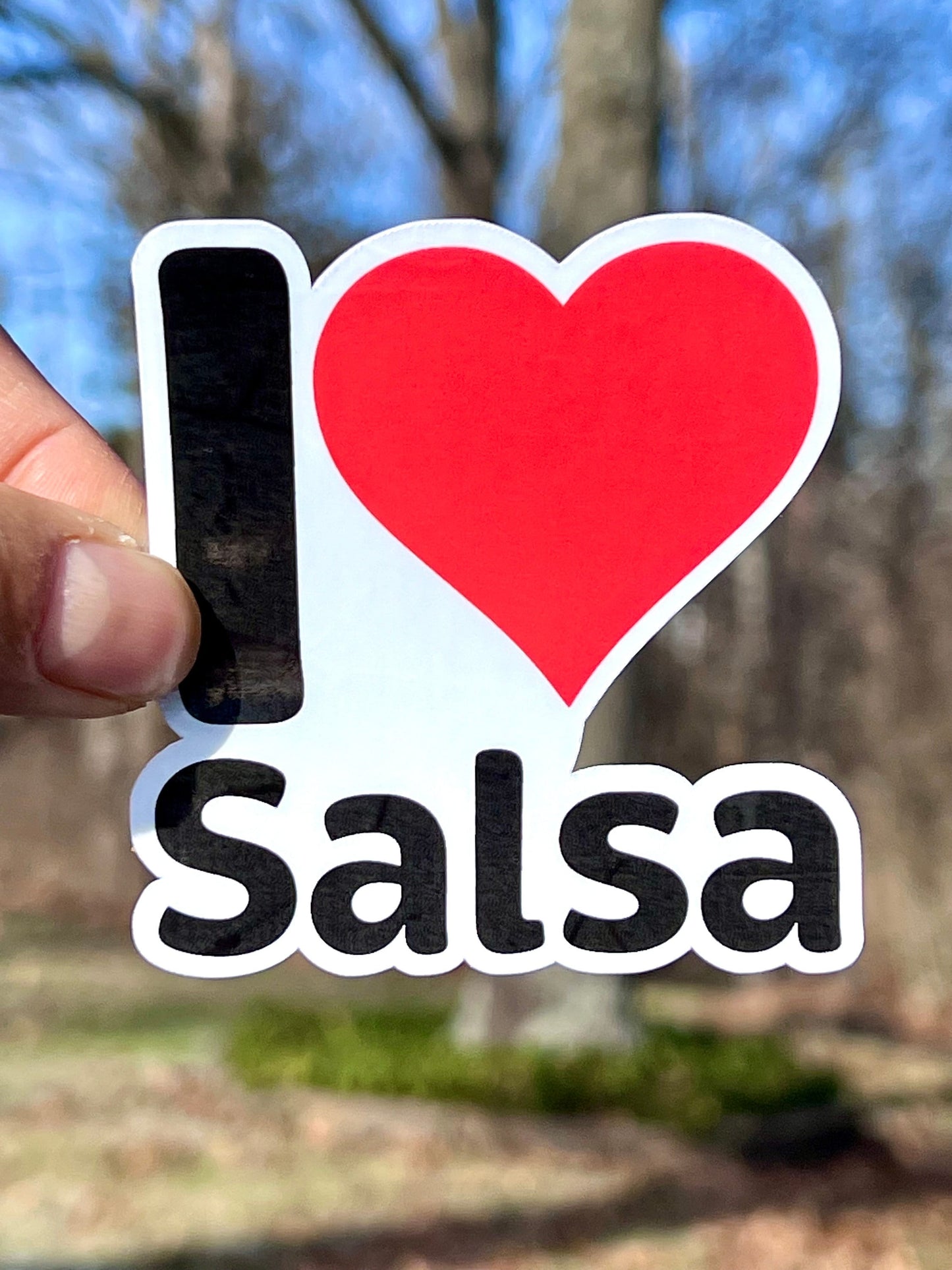 I Love Salsa Vinyl Sticker