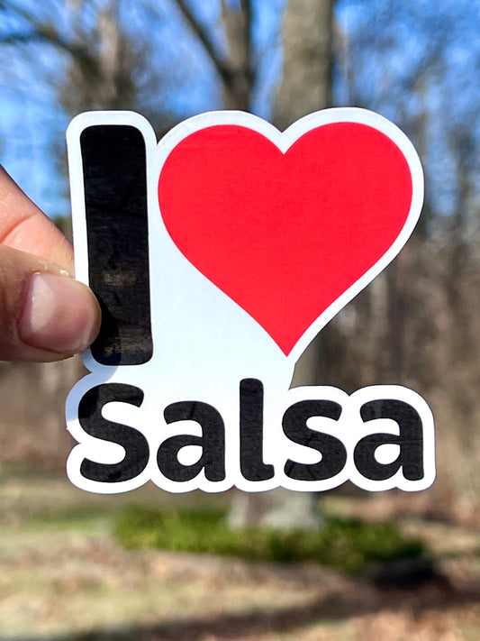 I Love Salsa Vinyl Sticker