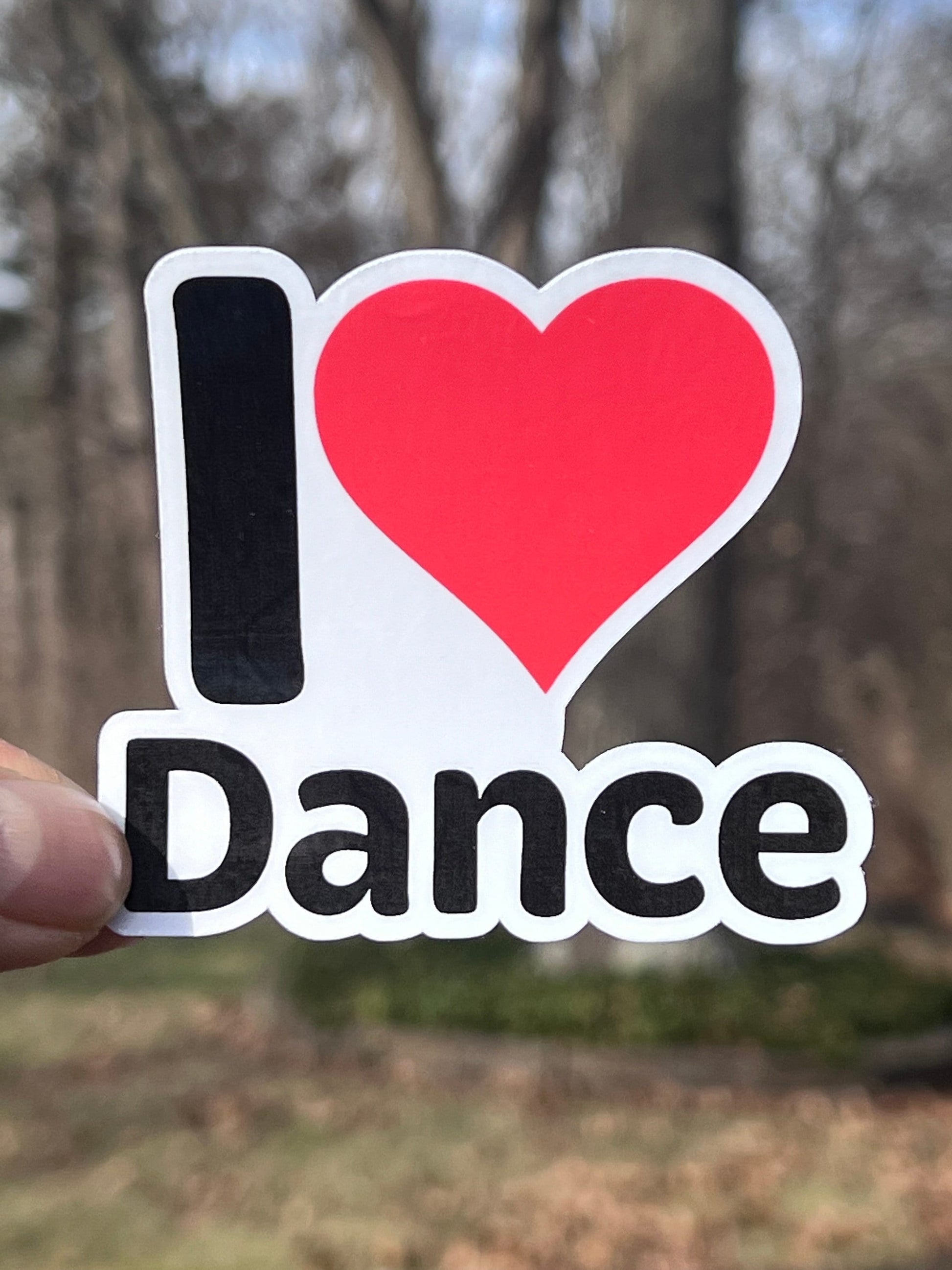 I Heart Dance Vinyl Sticker image 3