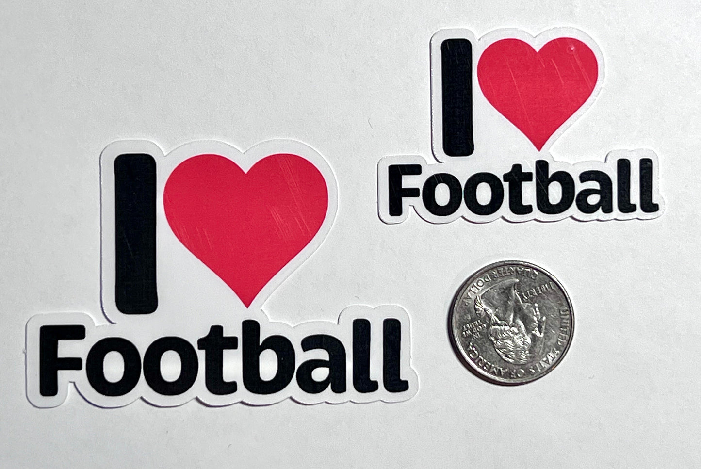 I Heart Football Vinyl Sticker image 2