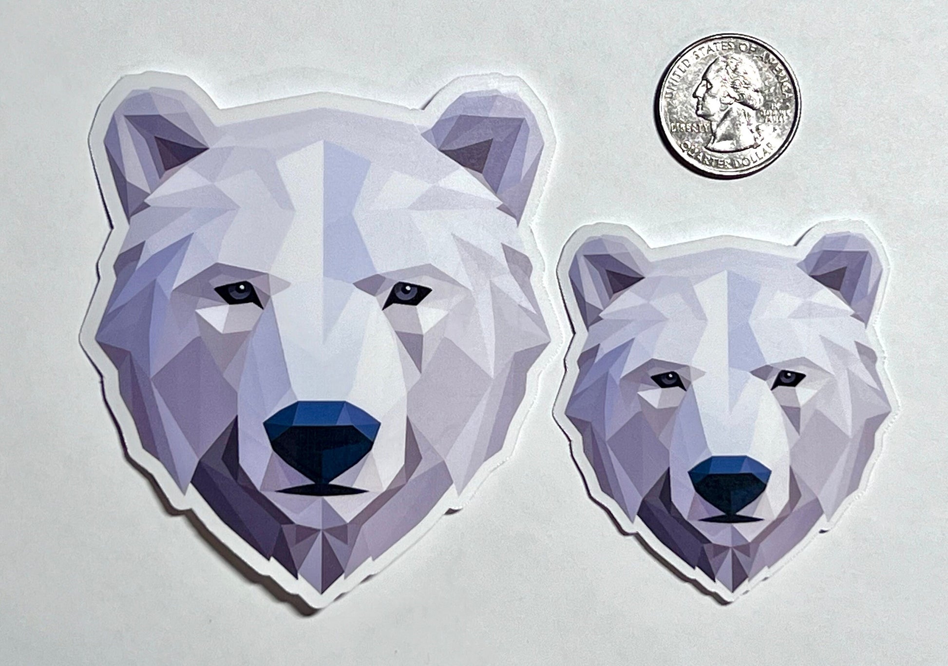 Geometric Polar Bear Vinyl Sticker image 2
