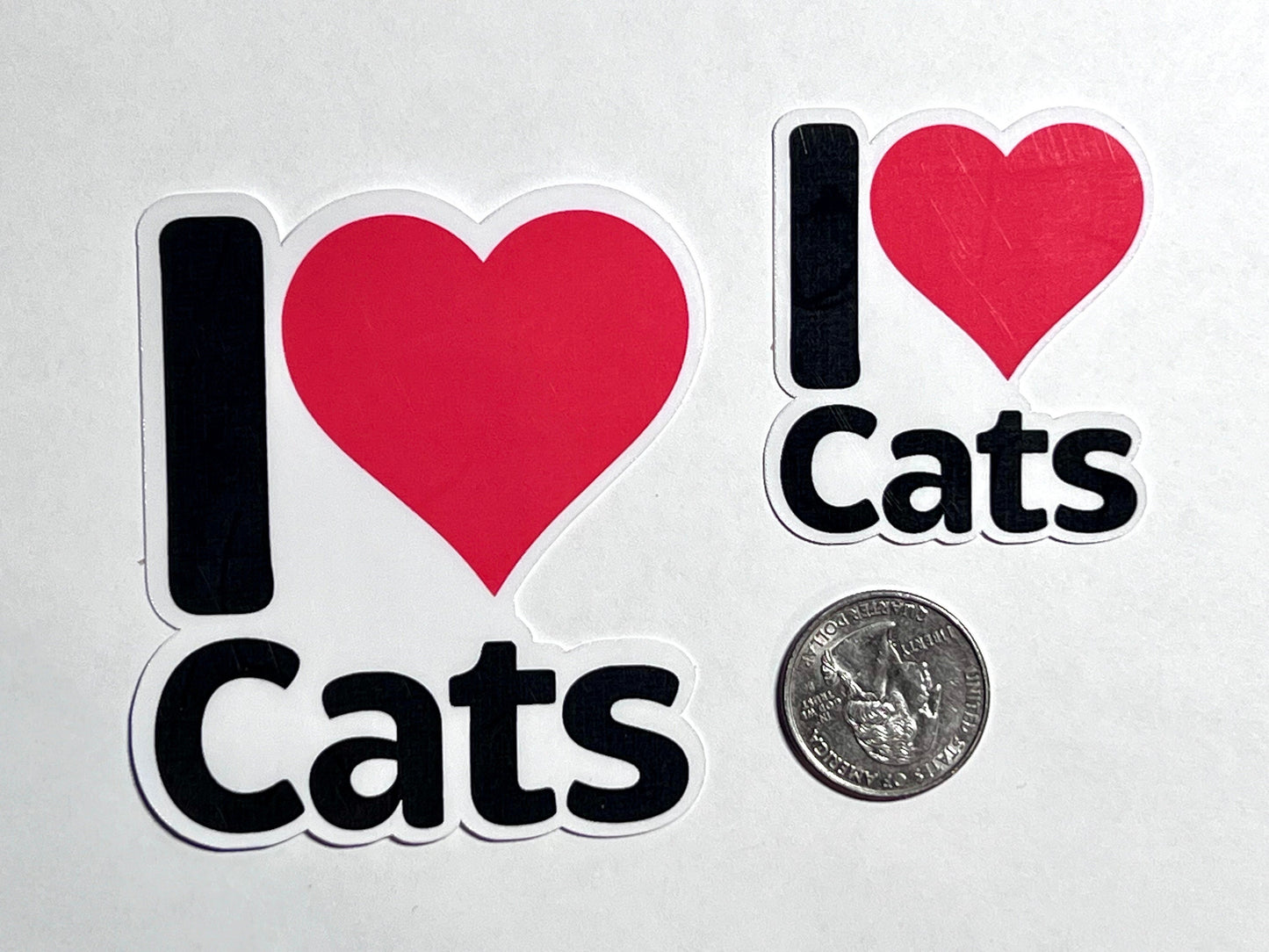I Heart Cats Vinyl Sticker image 2