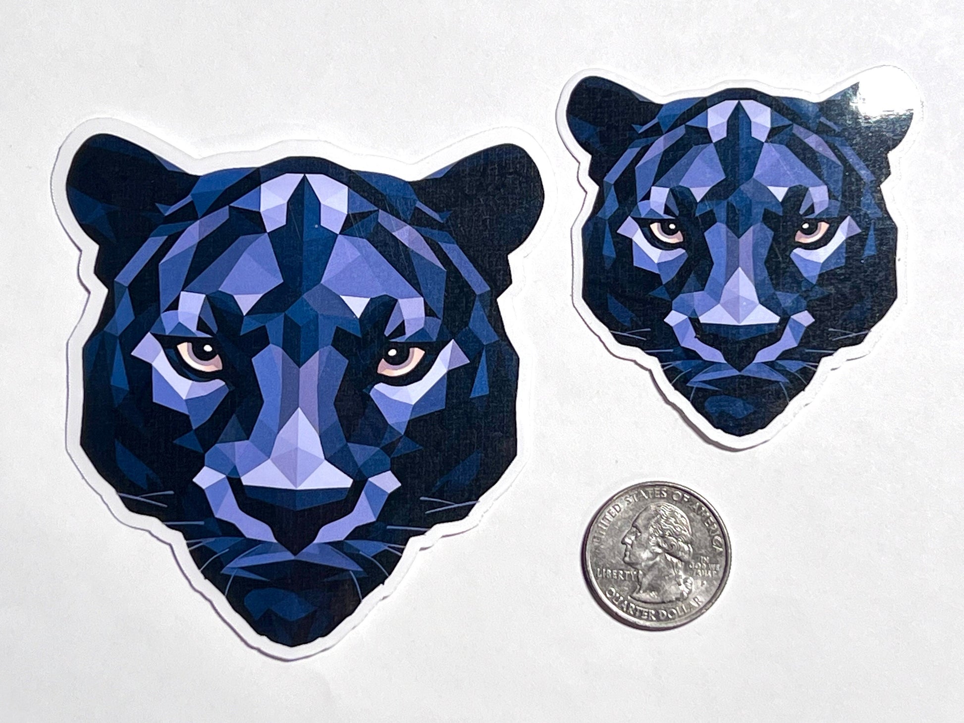 Geometric Black Panther Vinyl Sticker image 2