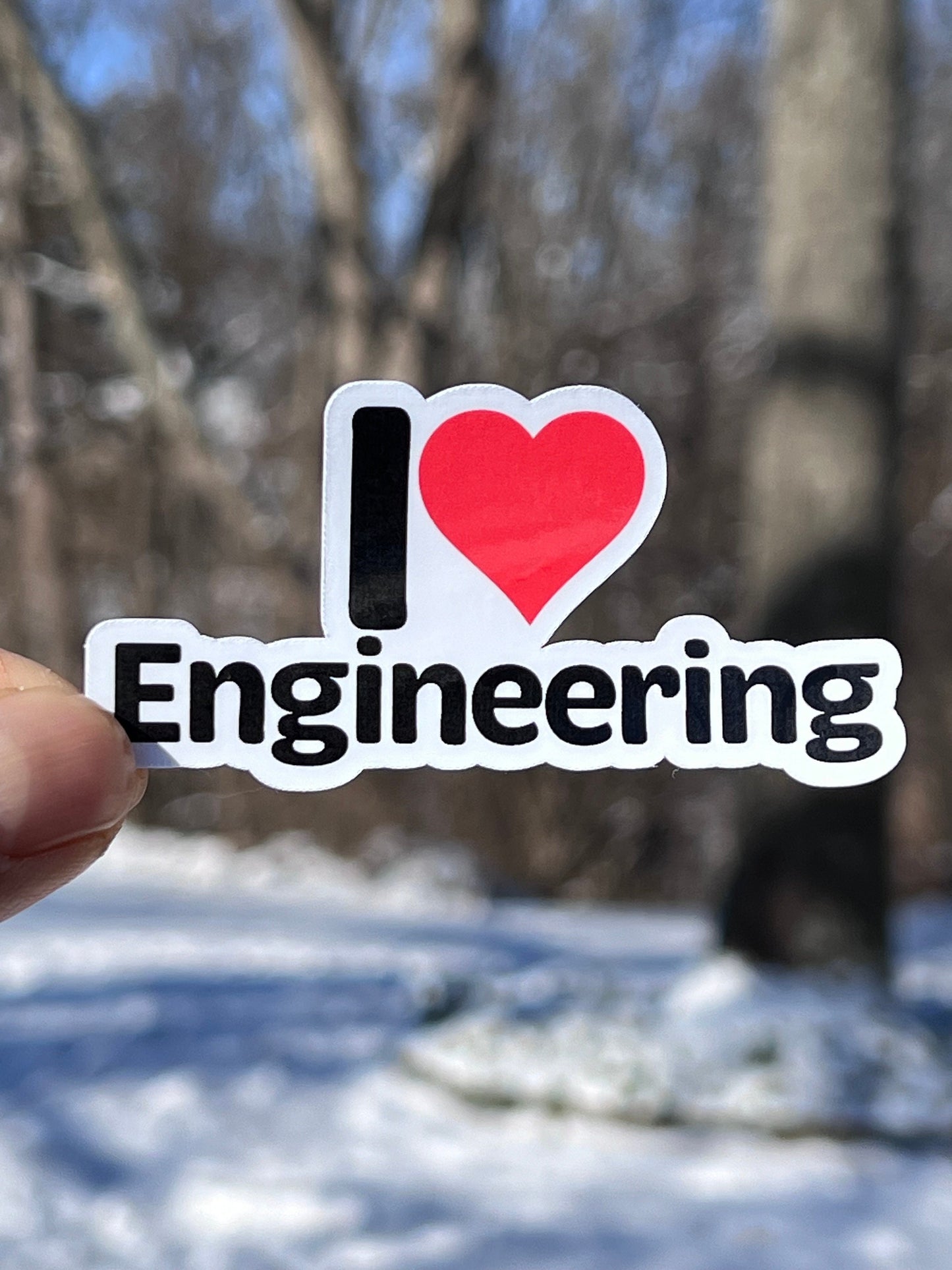 I Heart Engineering Vinyl Sticker image 3