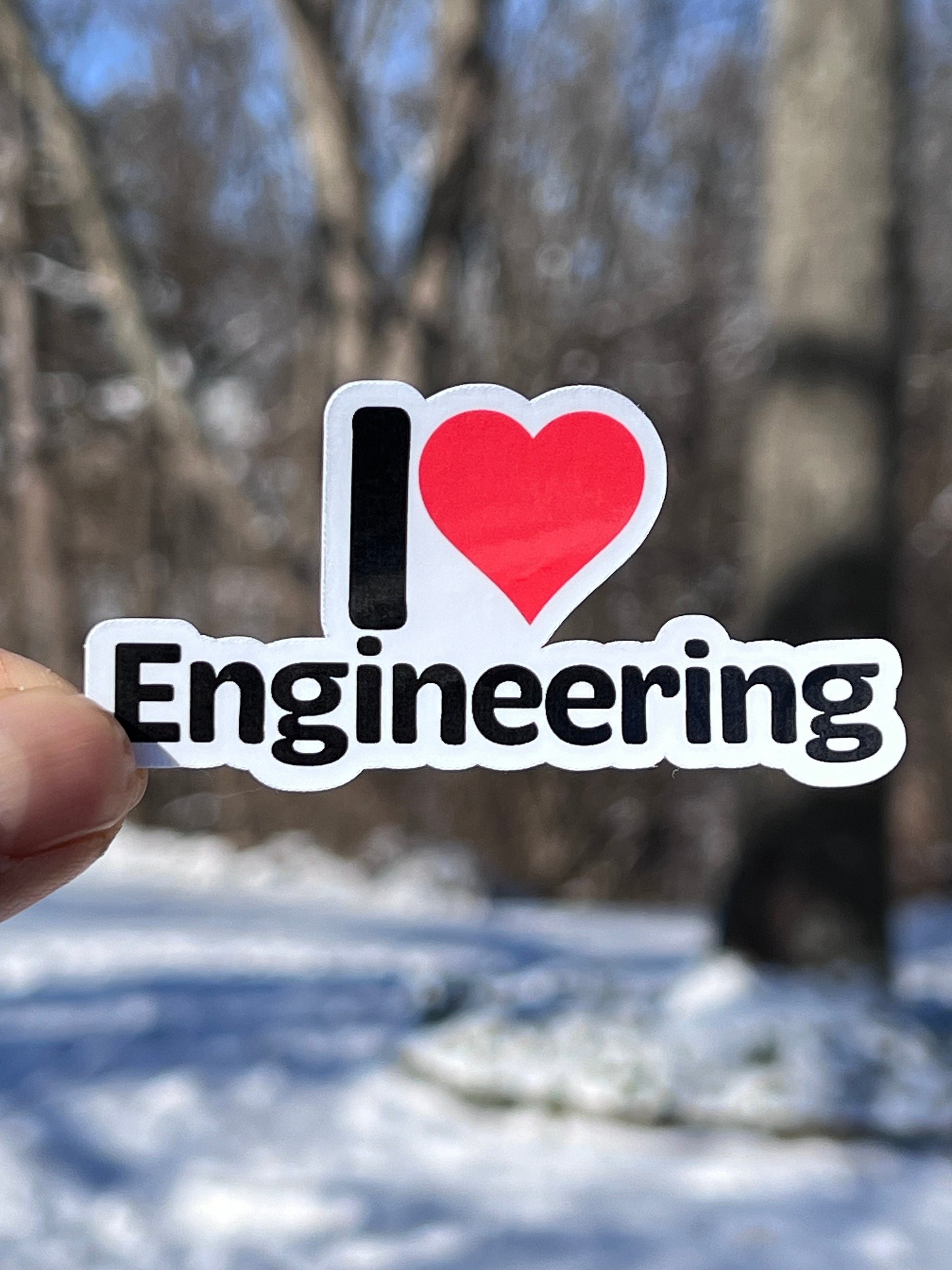 I Heart Engineering Vinyl Sticker image 3
