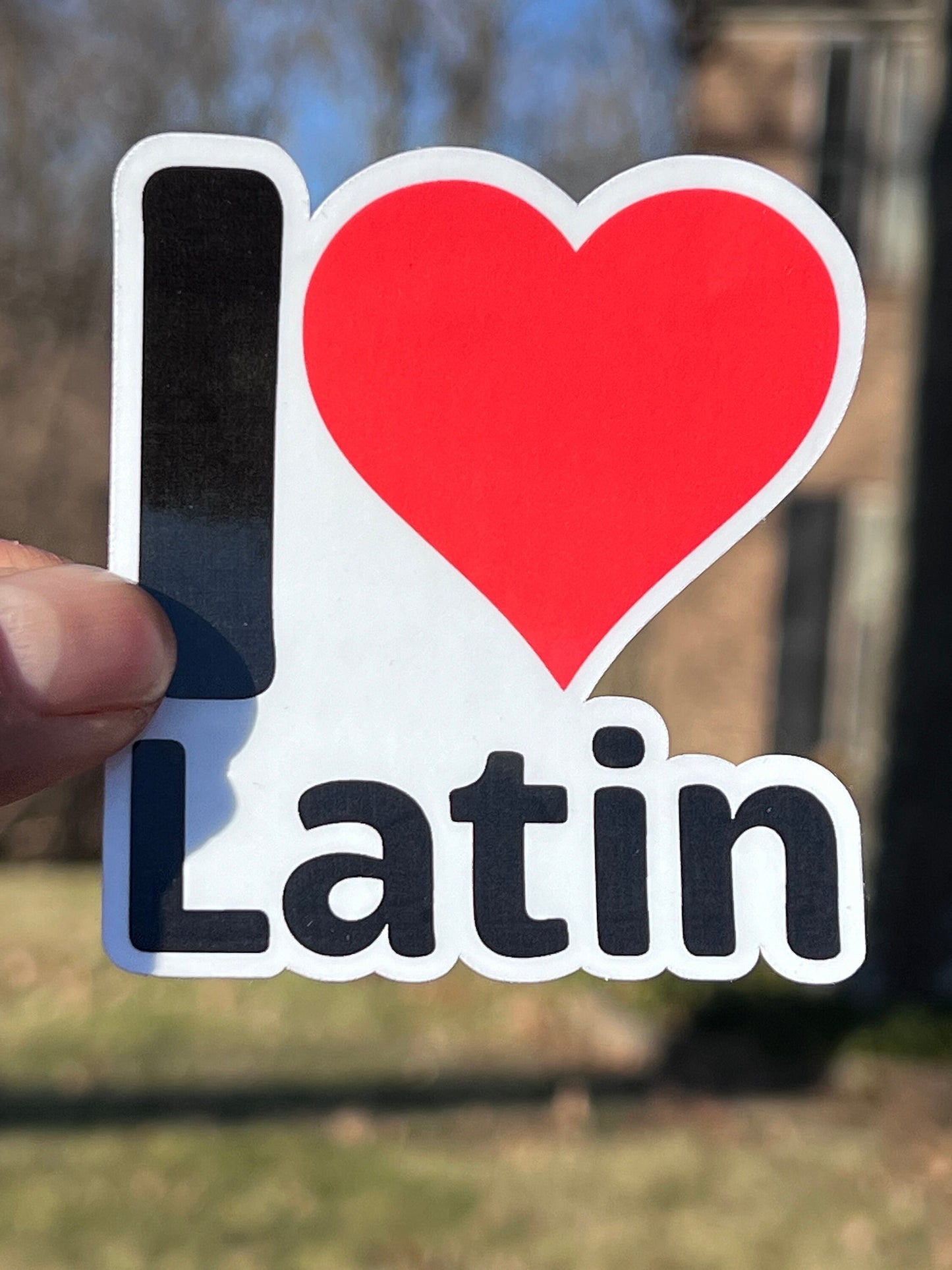 I Heart Latin Vinyl Sticker image 3