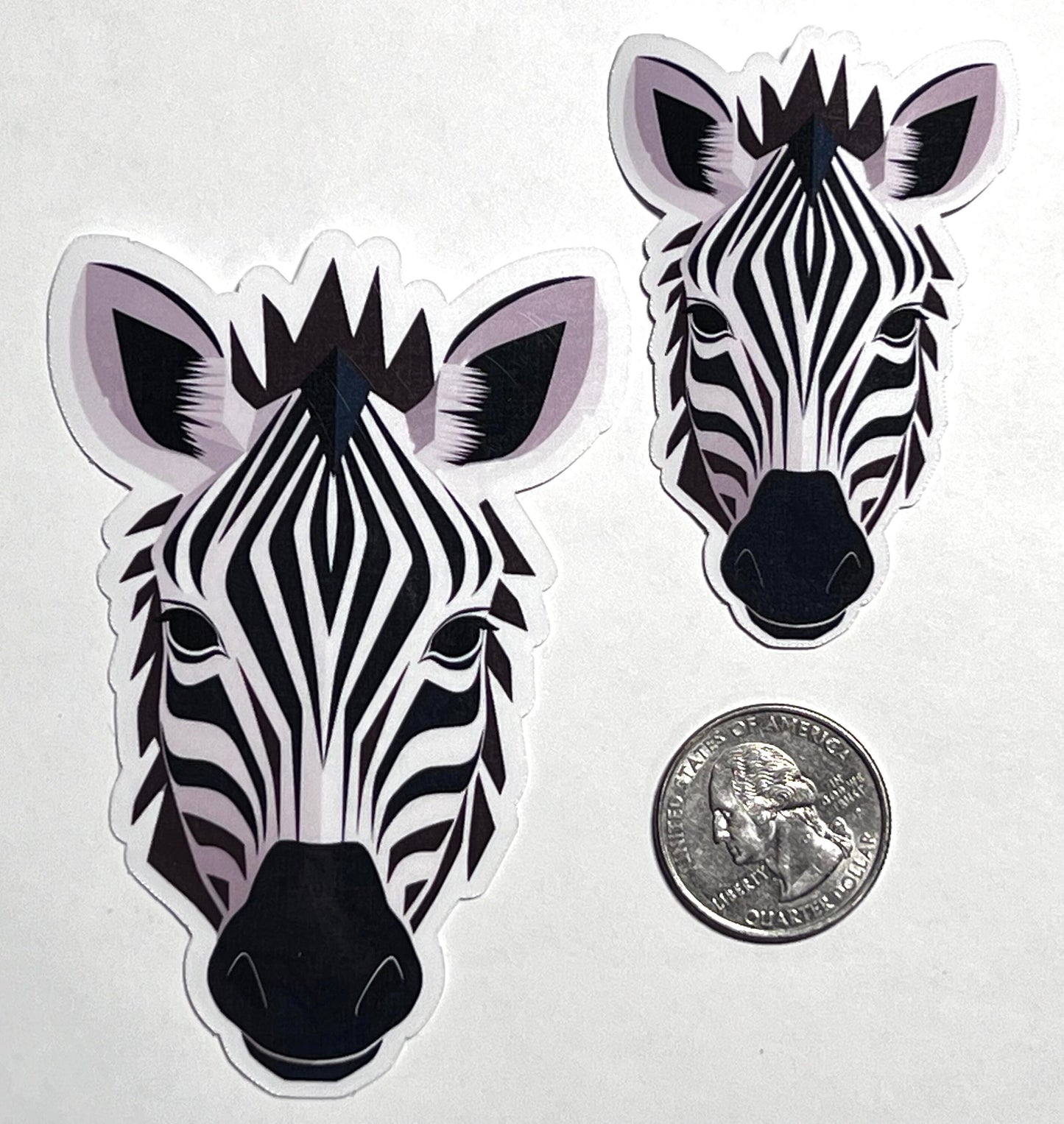 Zebra Head Vinyl Sticker image 2