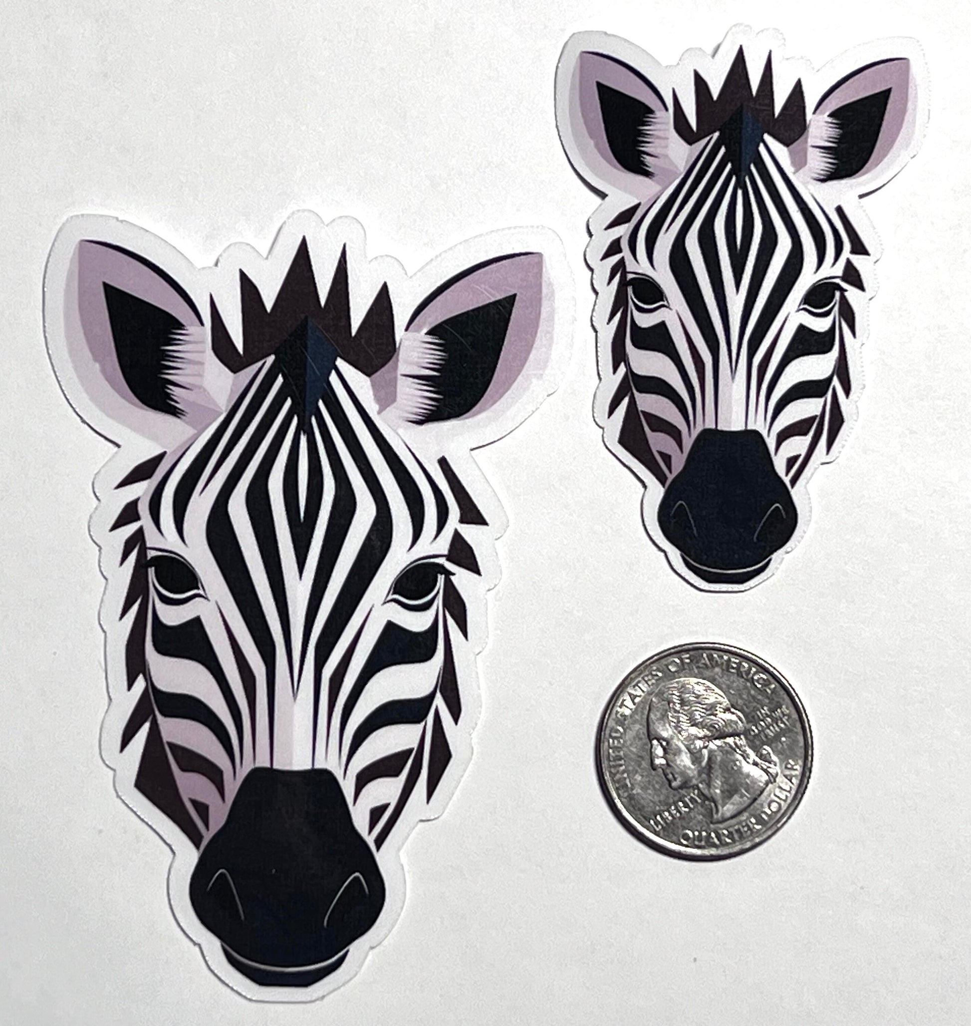 Zebra Head Vinyl Sticker image 2
