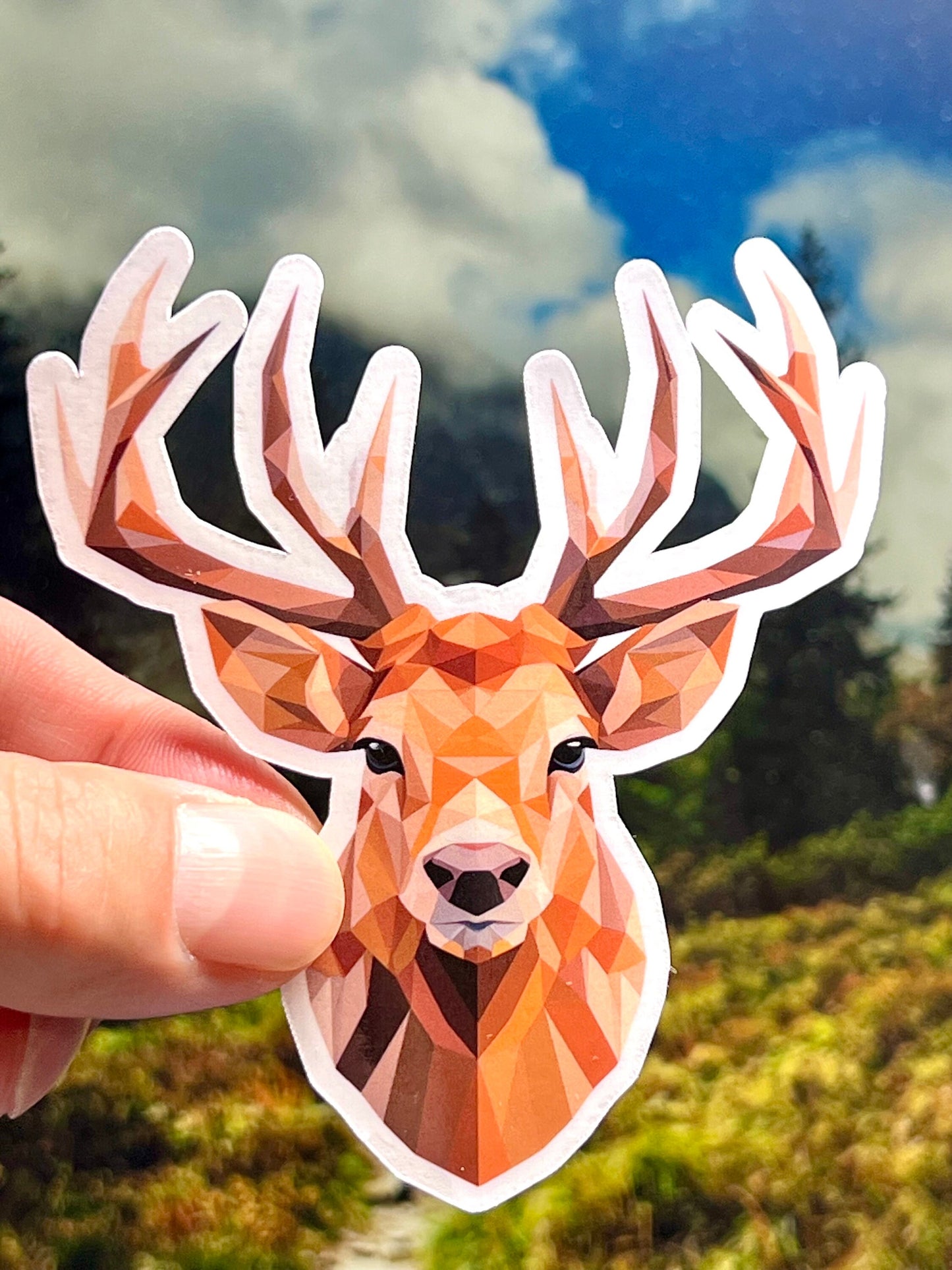 Elk Head Vinyl Sticker