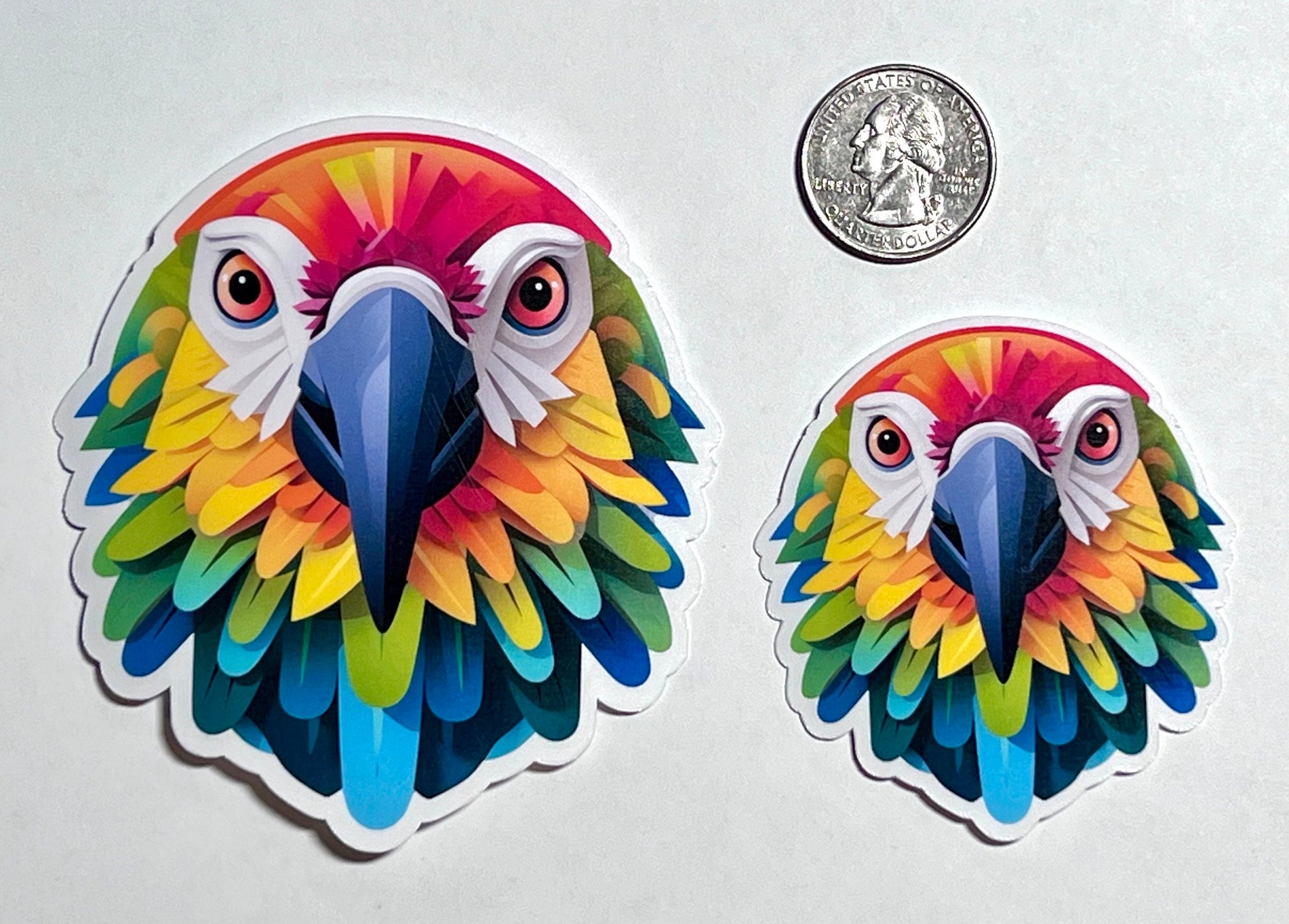 Parrot Head Vinyl Sticker image 2