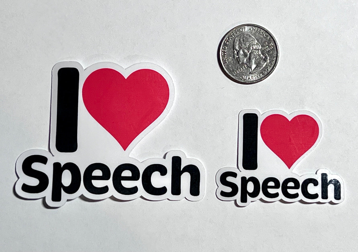 I Love Speech Vinyl Sticker image 2