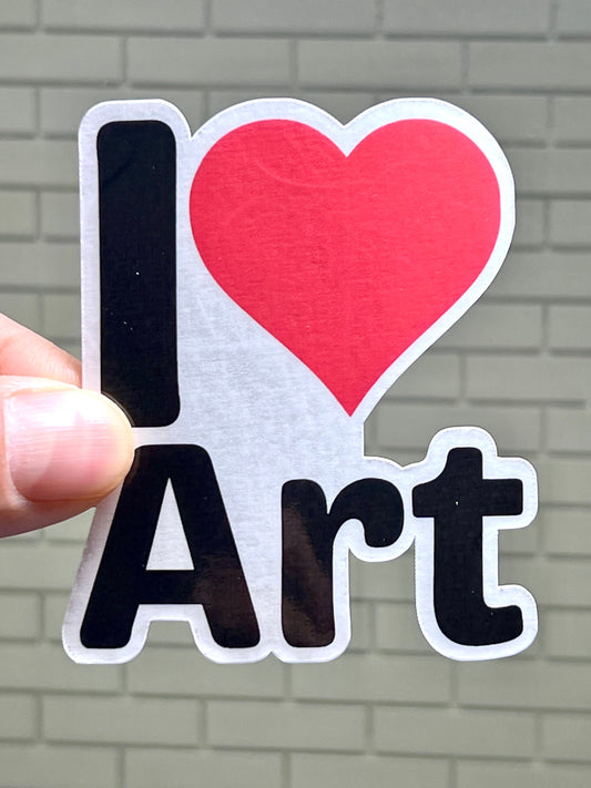 I love Art Sticker | I Heart Art Vinyl Sticker