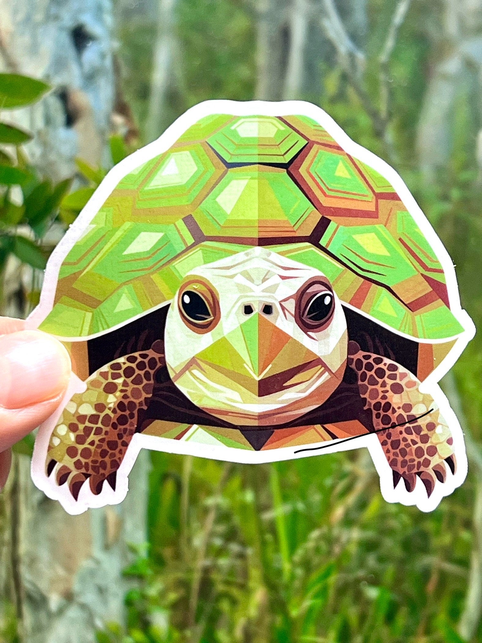 Geometric Turtle Vinyl Sticker