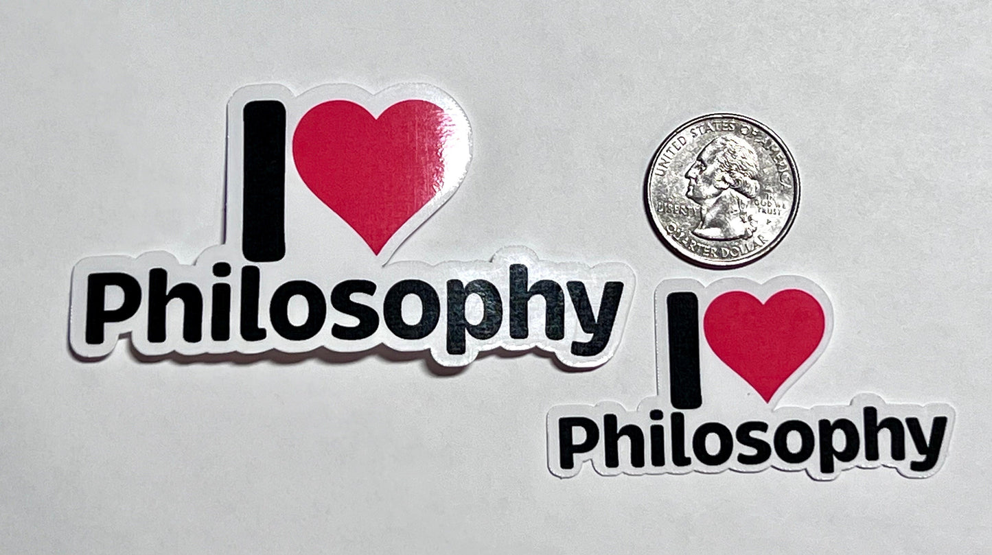 I Heart Philosophy Vinyl Sticker image 2