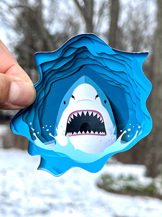 Shark Attack Sticker | Shark Busting Out Sticker | Shark Week | Shark Lovers