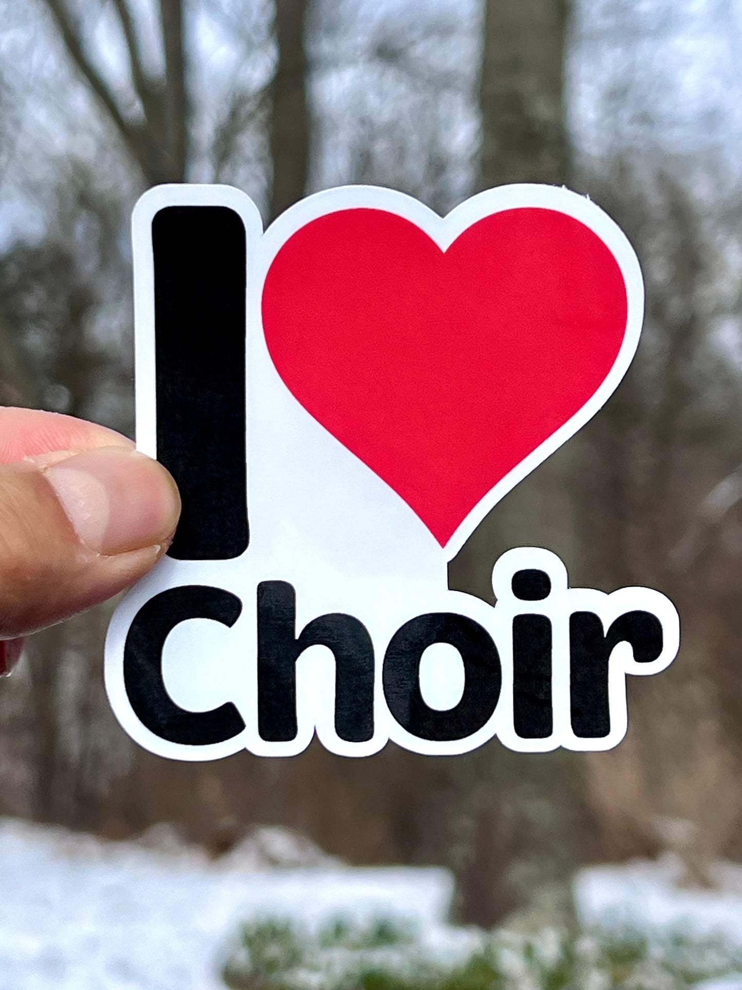 I Heart Choir Vinyl Sticker
