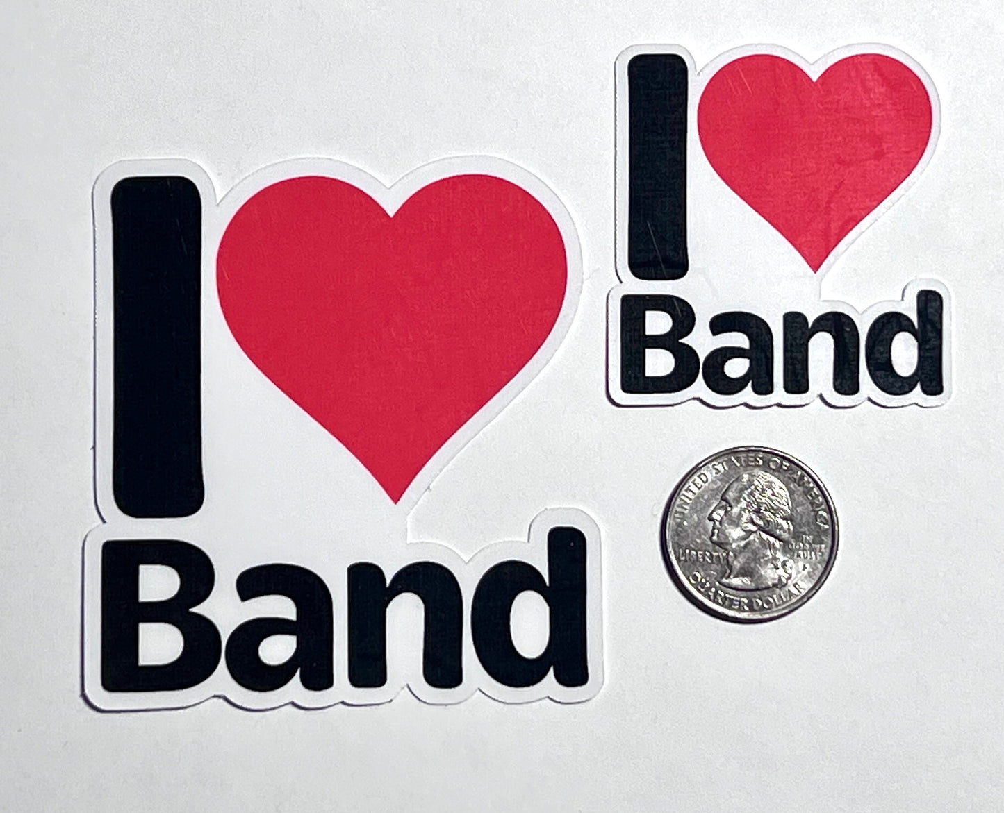 I Love Band Vinyl Sticker image 2