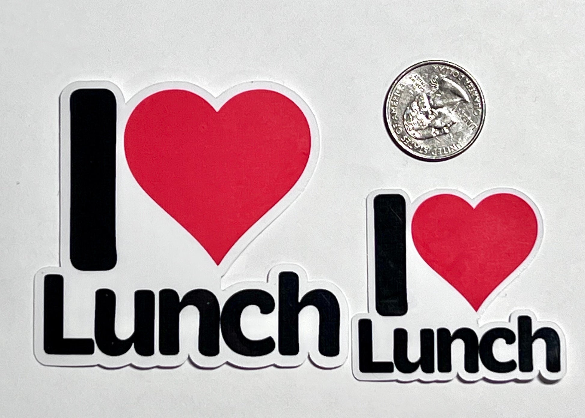 I Heart Lunch Vinyl Sticker image 2