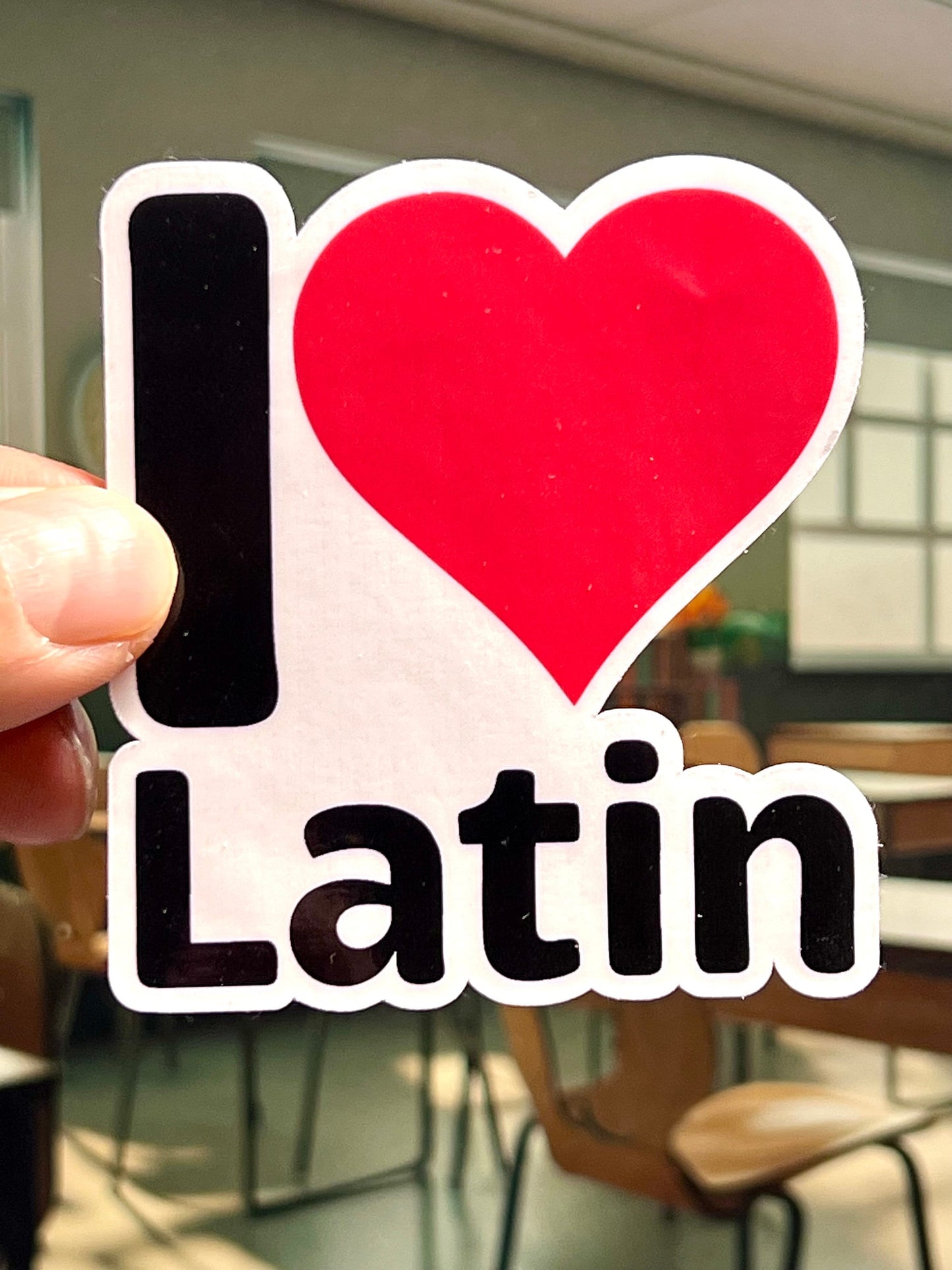 I love Latin Sticker | I Heart Latin Vinyl Sticker | Latin Teacher | Latin Club