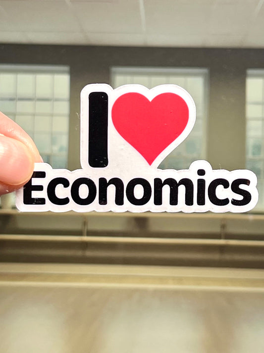 I love Economics Sticker | I Heart Econ | Econ Major | MBA Student