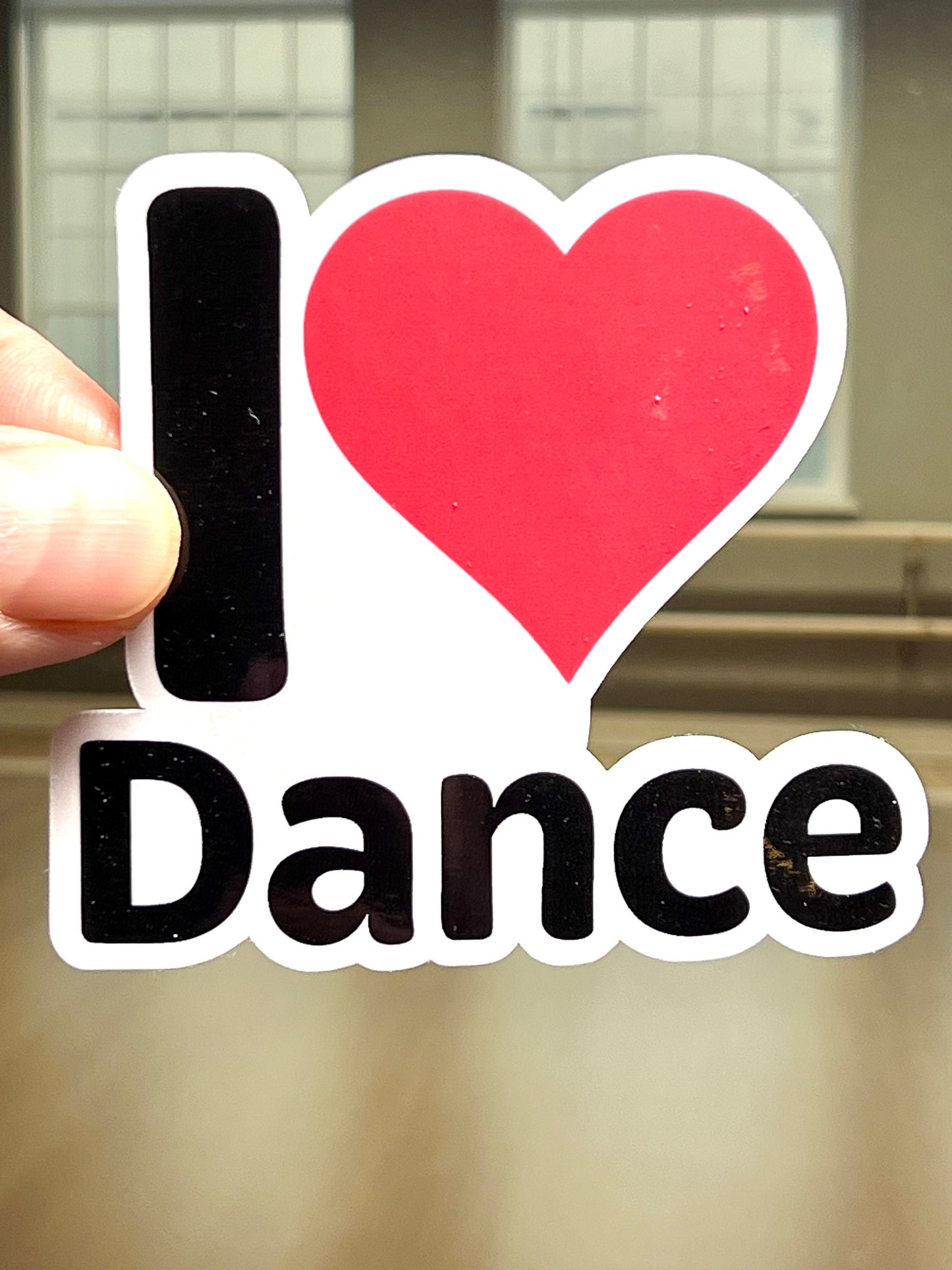 I Love Dance Sticker | I Heart Dancing Vinyl Sticker | Dancer