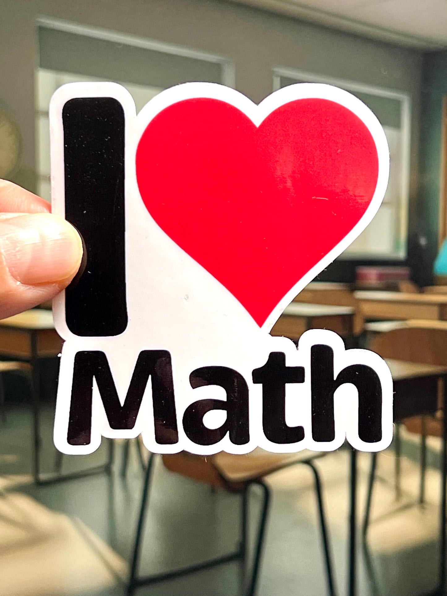 I love Math Sticker | I Heart Math Vinyl Stickers | Mathematician Gift | Math Team Gift