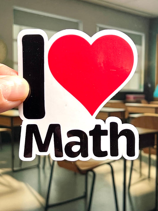 I Heart Math Vinyl Sticker