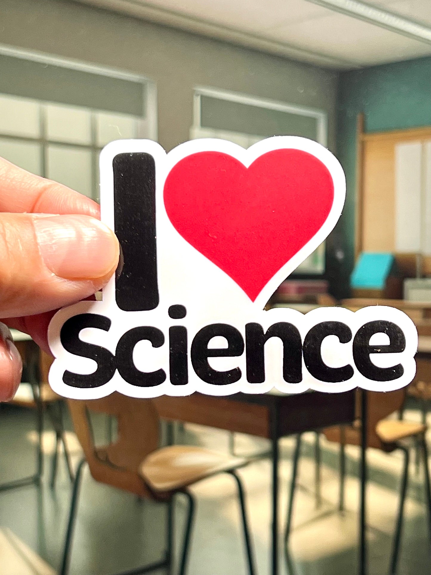 I Heart Science Vinyl Sticker