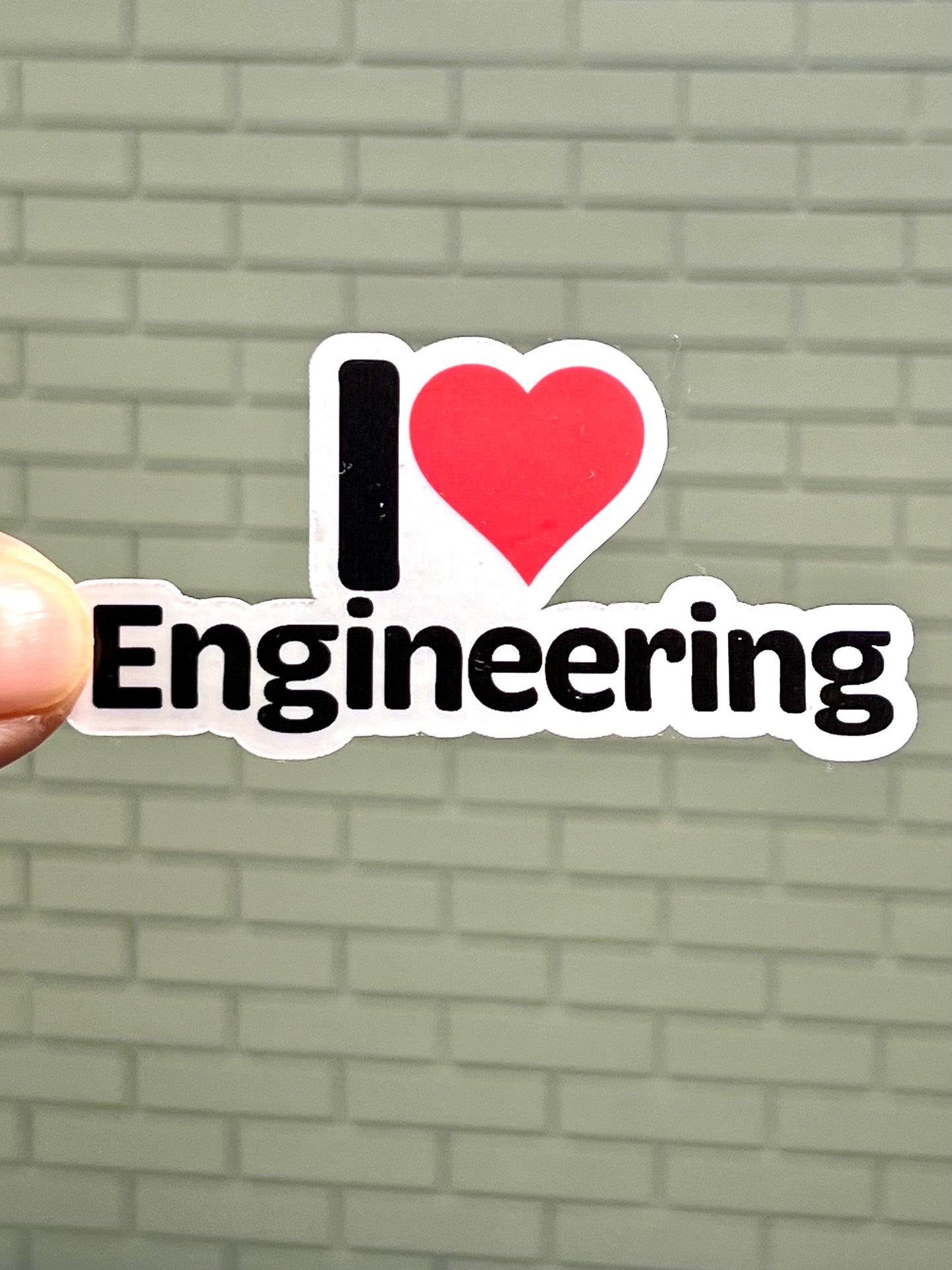 I Heart Engineering Vinyl Sticker