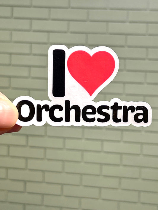 I Heart Orchestra Vinyl Sticker