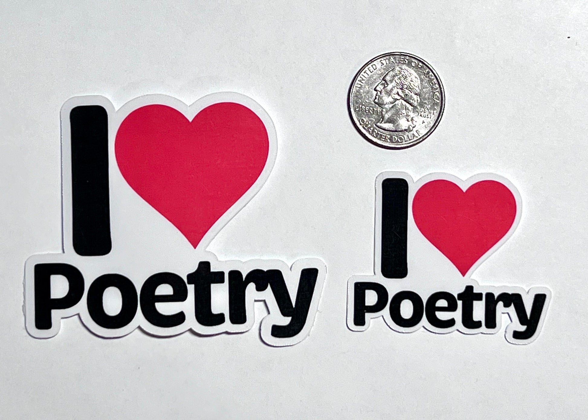 I Heart Poetry Vinyl Sticker image 2