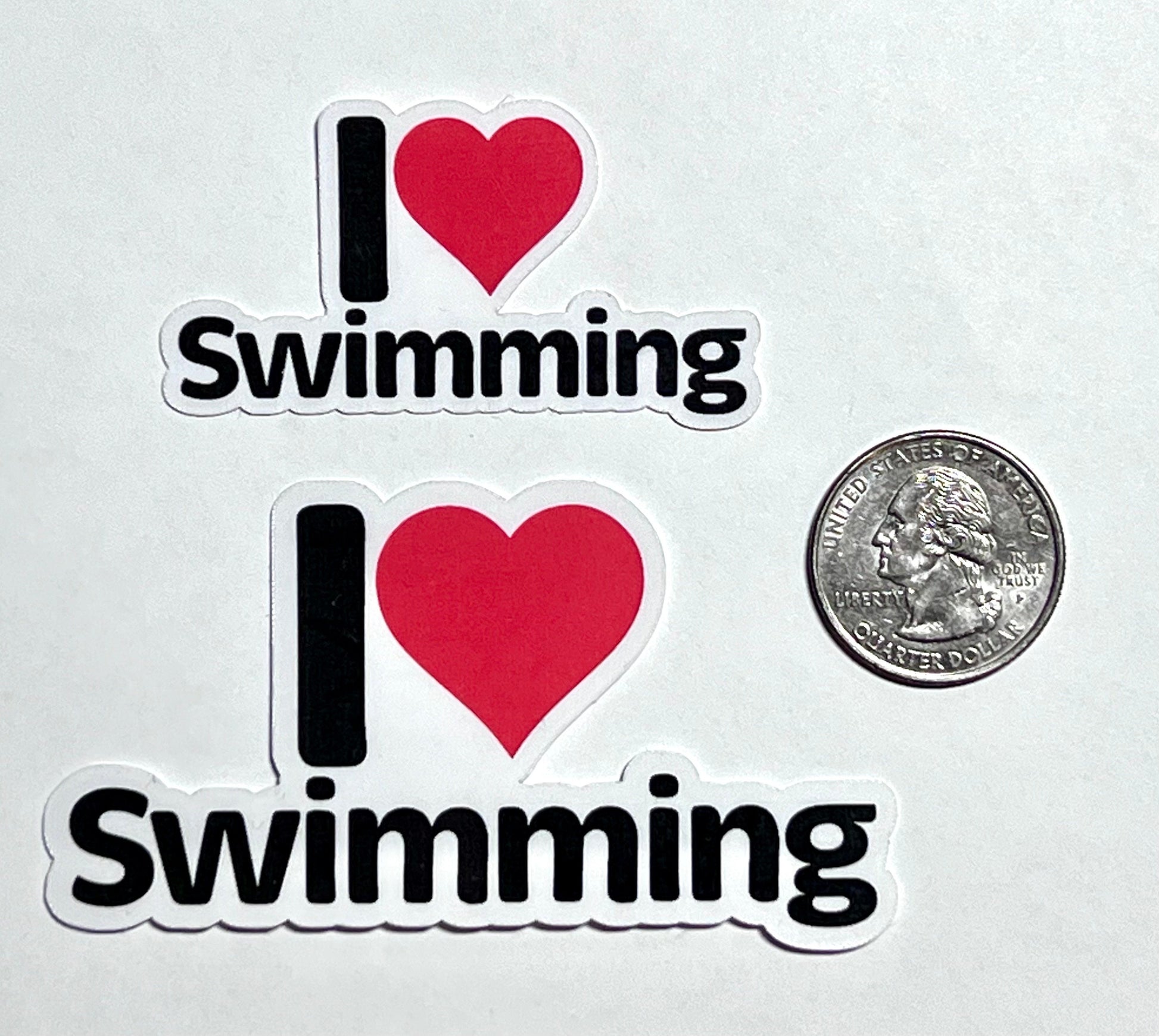 I Love Swimming Vinyl Sticker image 2