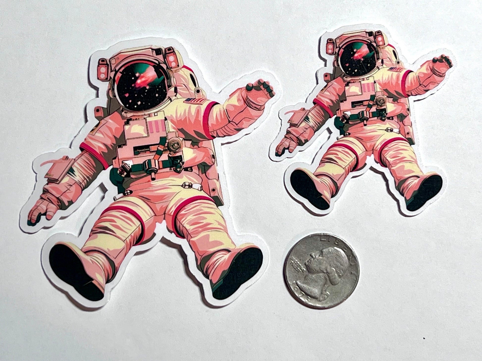 Floating Astronaut Vinyl Sticker image 2
