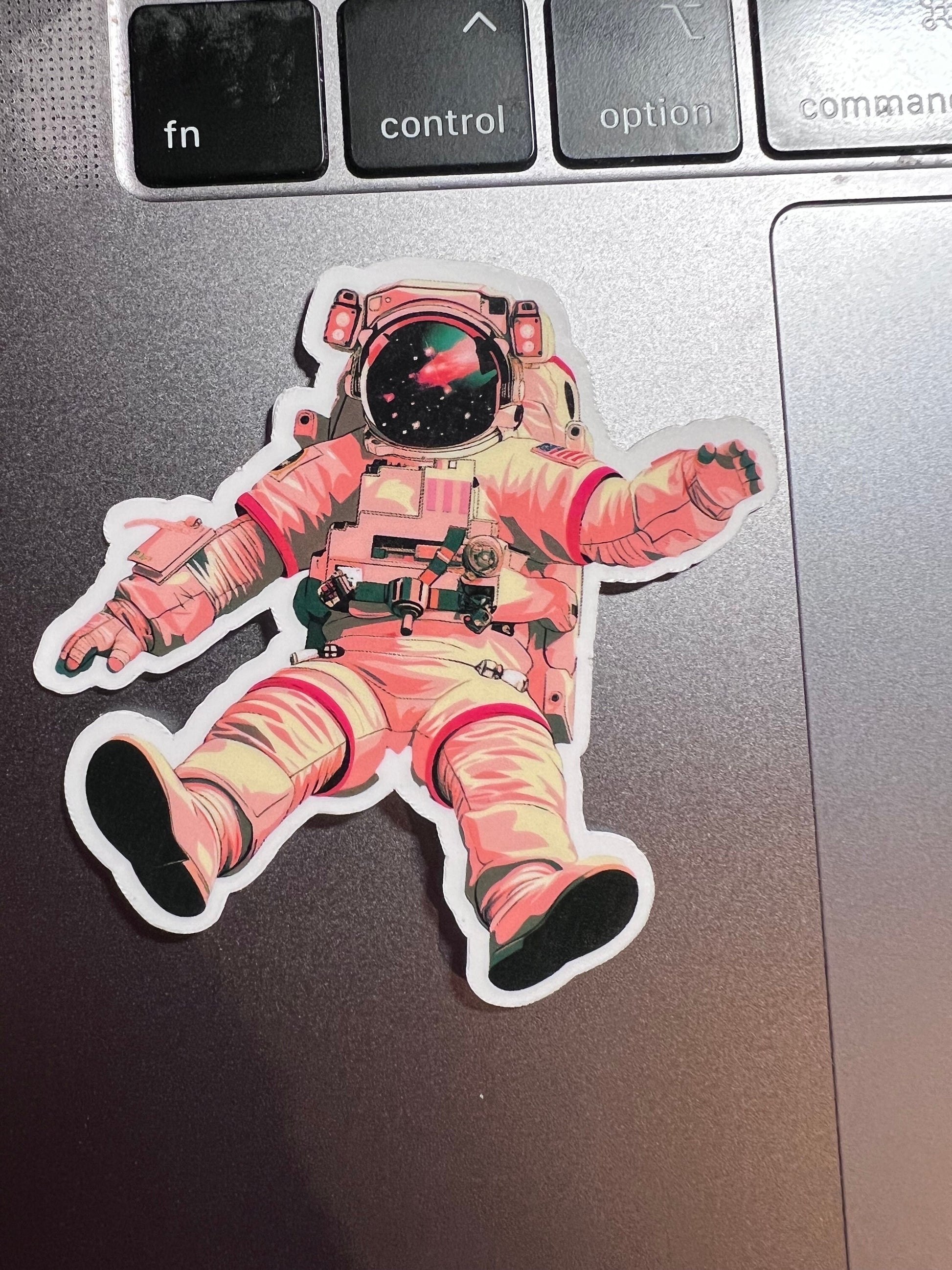 Floating Astronaut Vinyl Sticker image 3