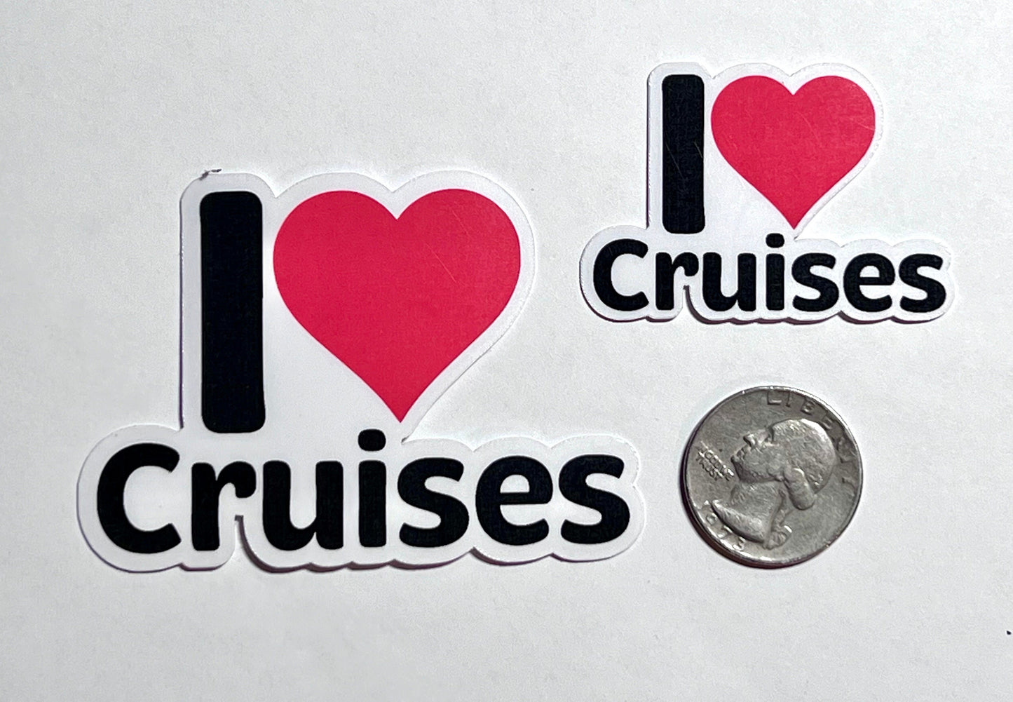 I Love Cruises Vinyl Sticker image 2