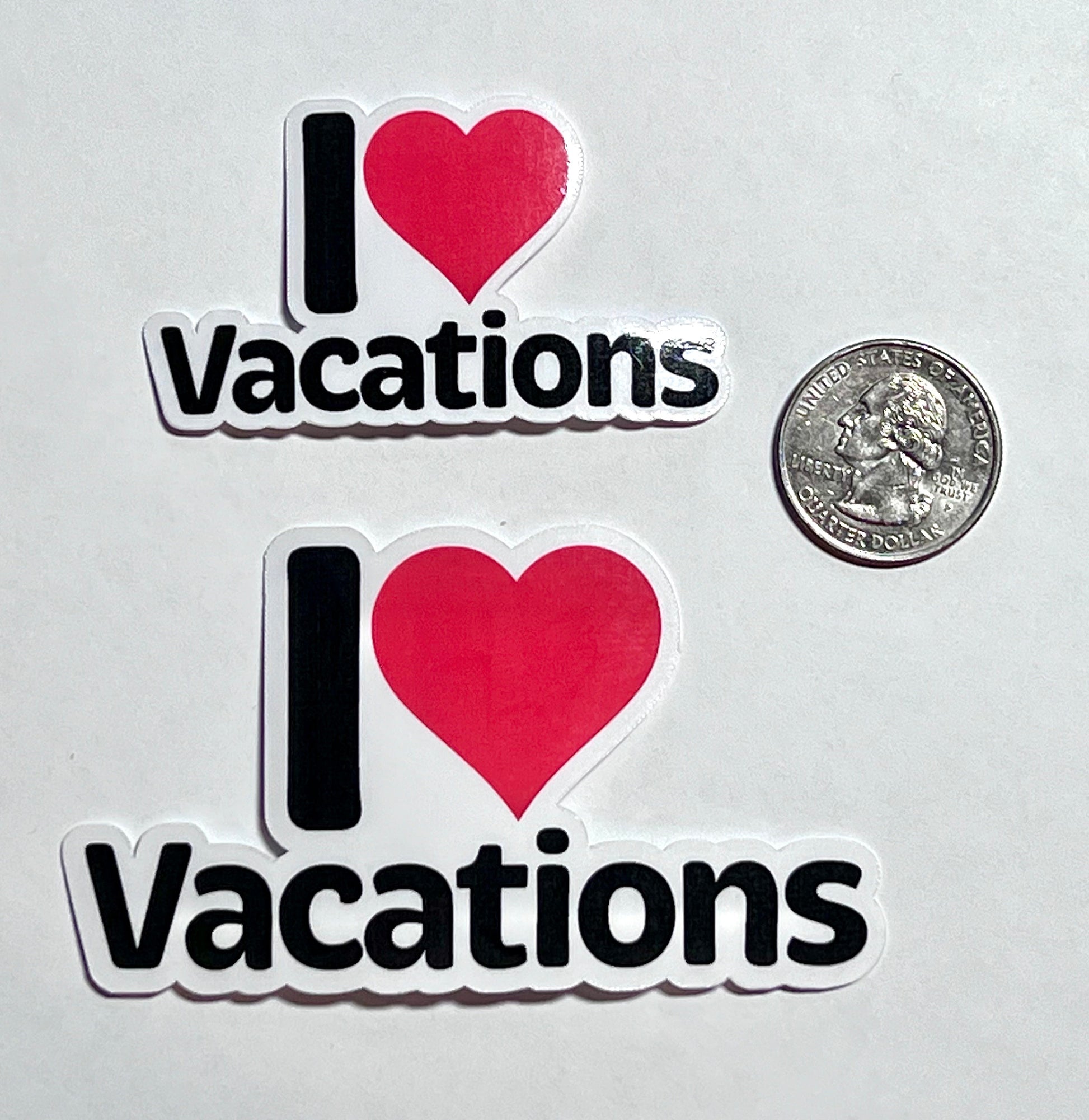 I Heart Vacations Vinyl Sticker image 2