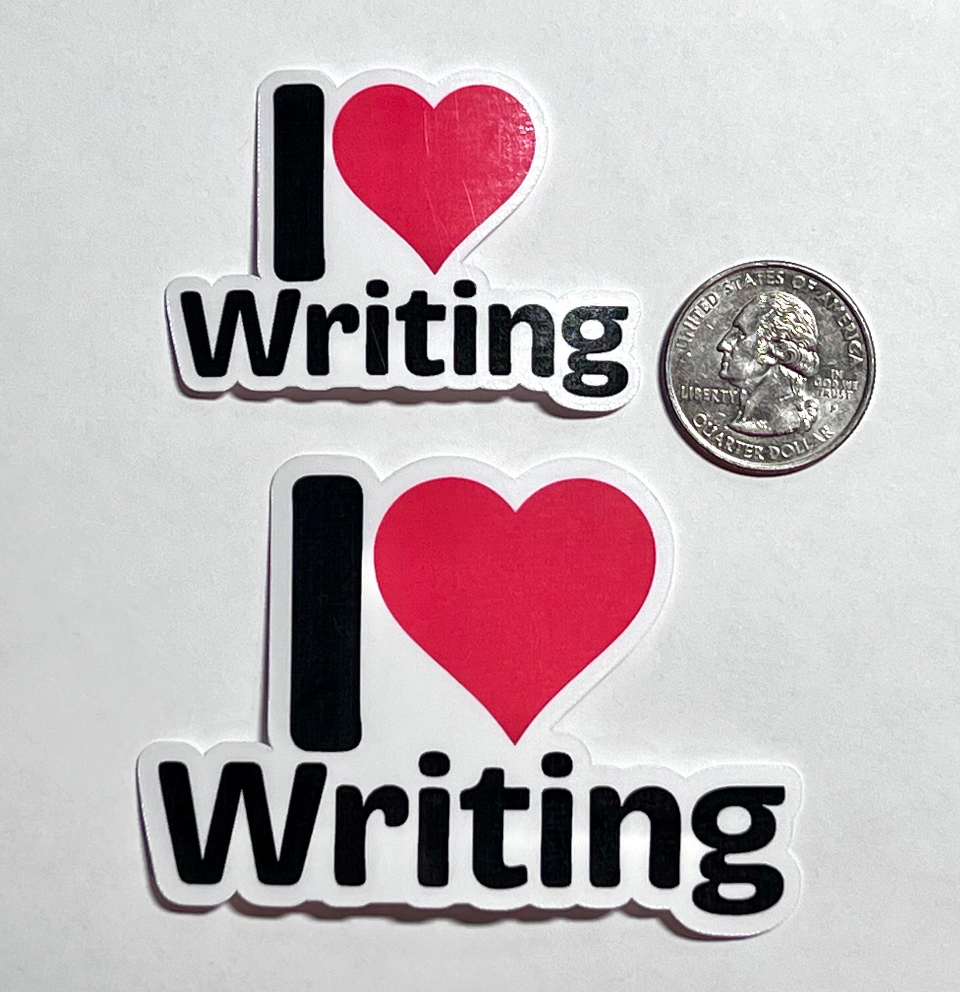 I Heart Writing Vinyl Sticker image 2