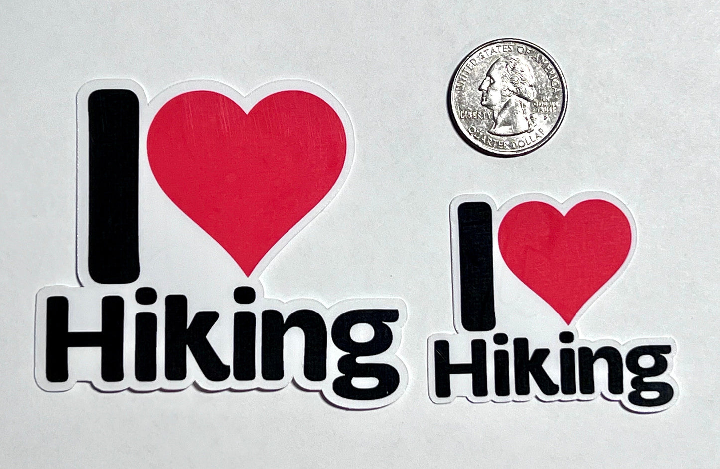 I Heart Hiking Vinyl Sticker image 2