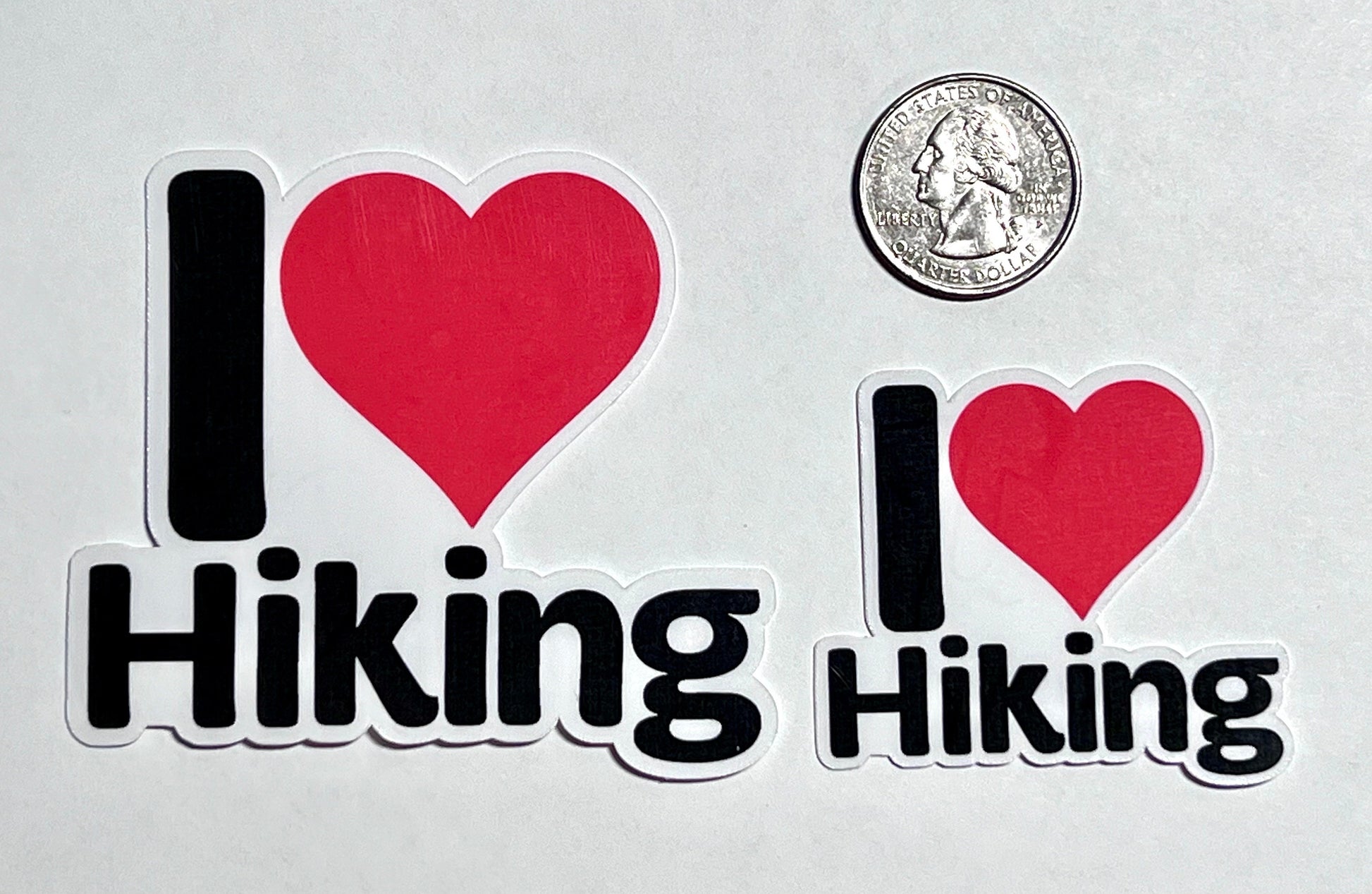 I Heart Hiking Vinyl Sticker image 2