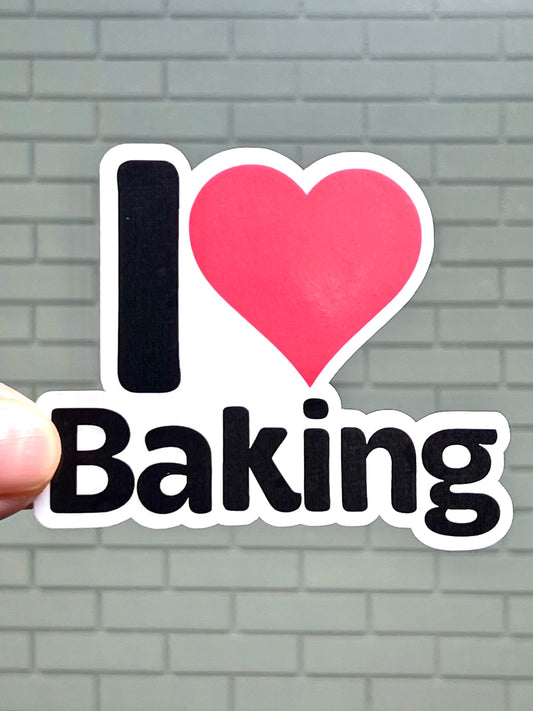 I love Baking Sticker | I Heart Baking Vinyl Decal